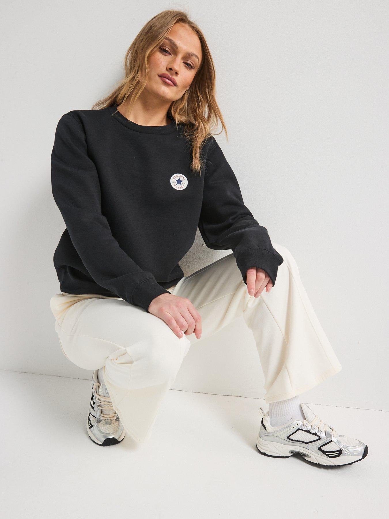  image of converse-womens-chuck-patch-crew-black
