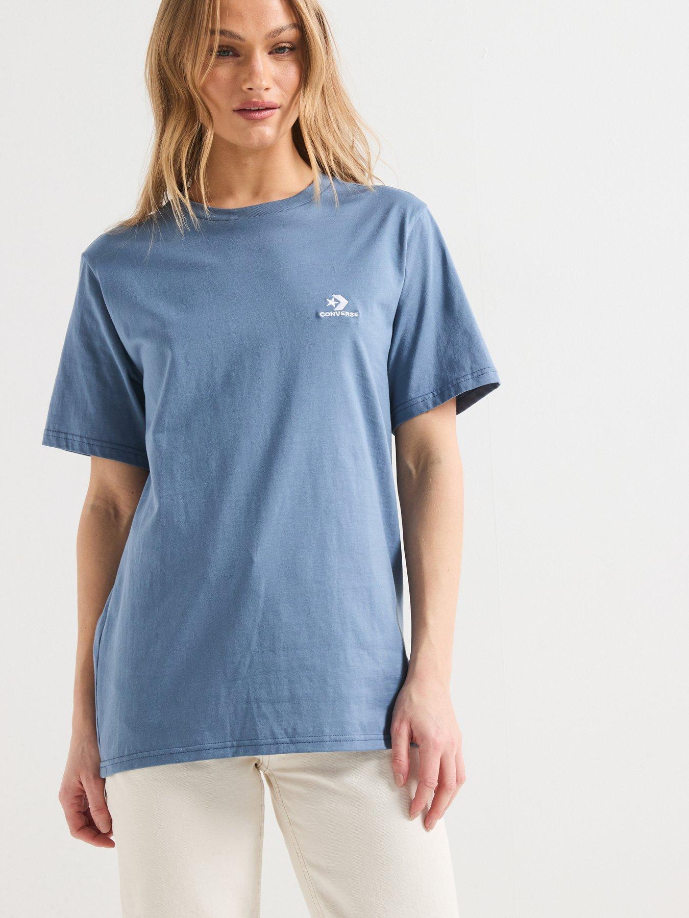  image of converse-womens-star-chev-tee-blue