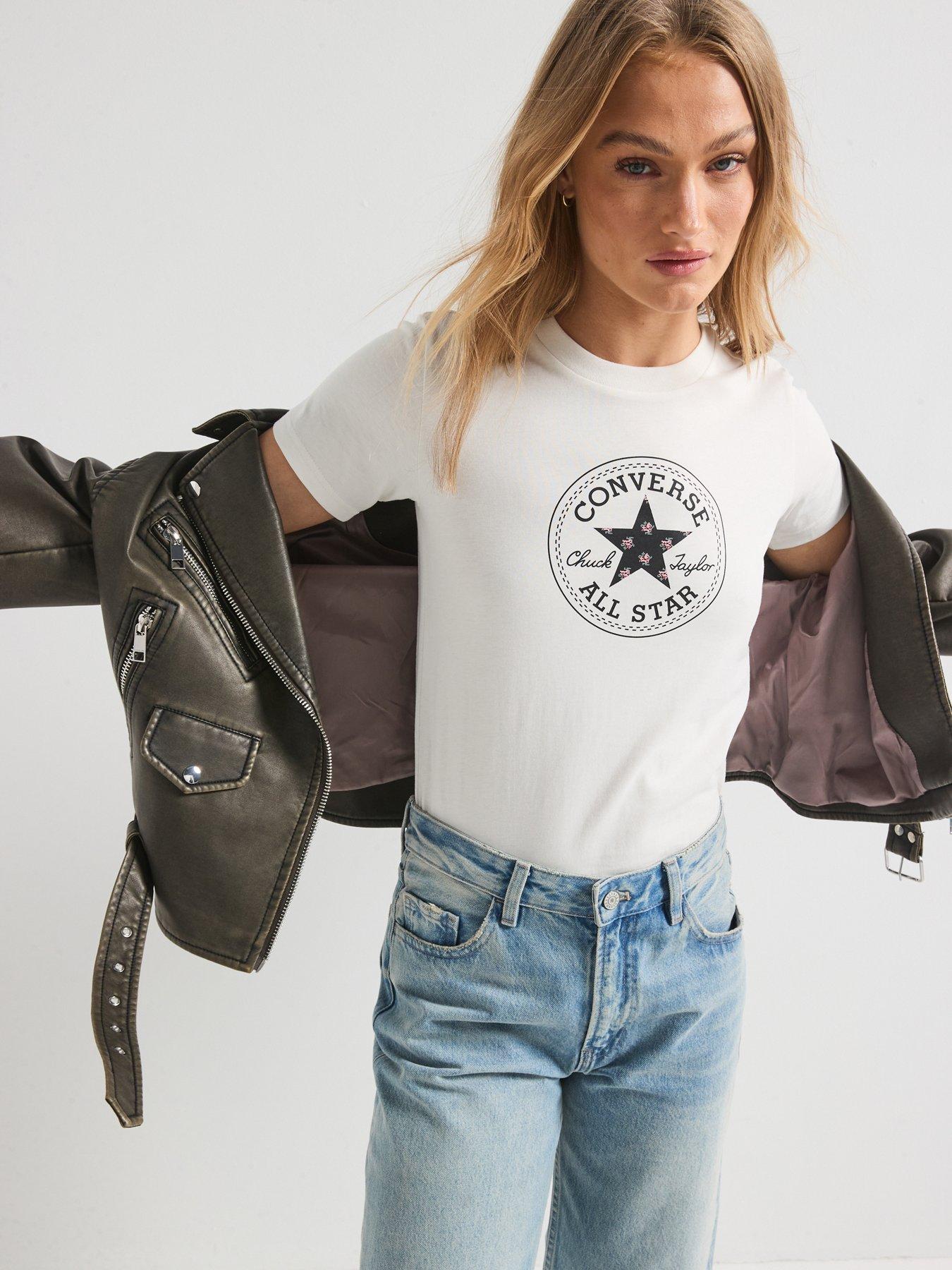 Converse Womens Chuck Patch Overlay Tee - White