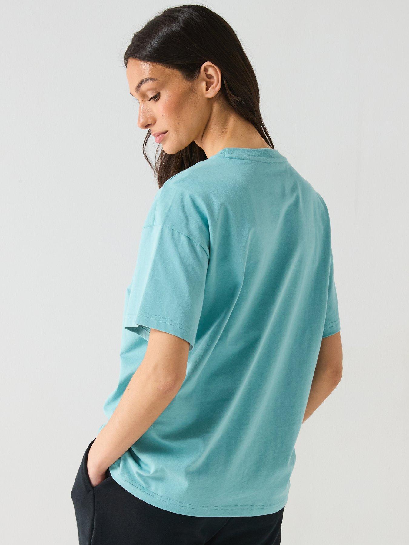 stillFront image of converse-womens-star-chevron-oversized-tee-blue