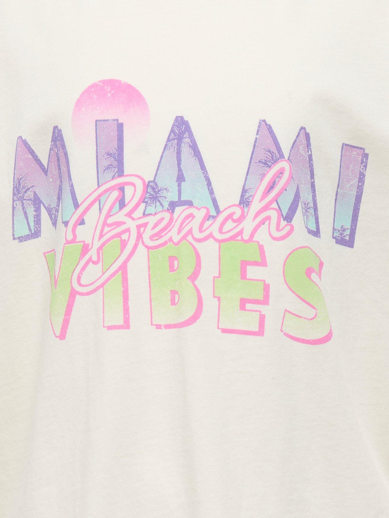  image of only-kids-girls-miami-vibes-short-sleeve-tshirt-cloud-dancer