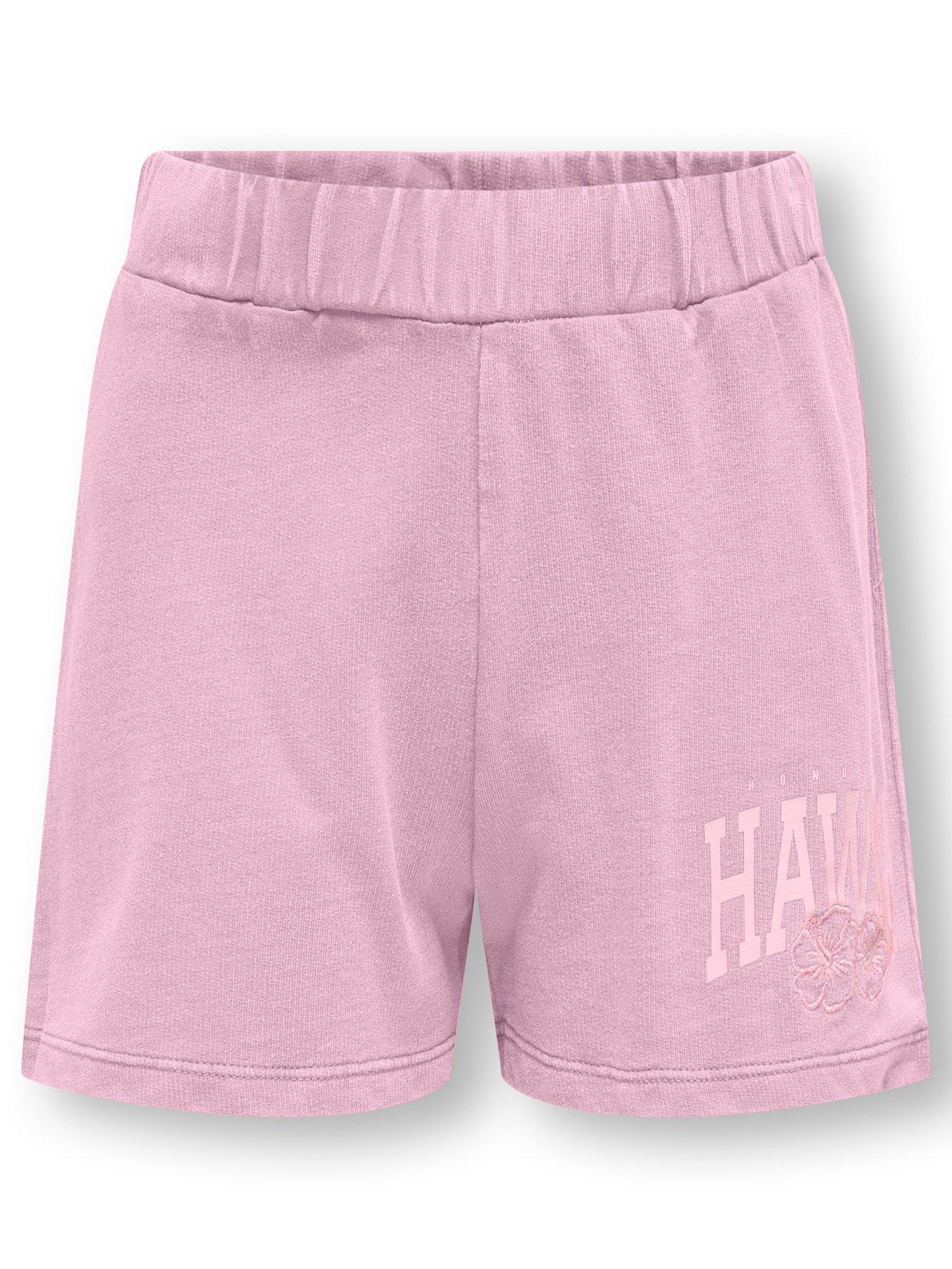 undefined Girls Hawaii Jersey Co-Ord Shorts - Roseate Spoonbill