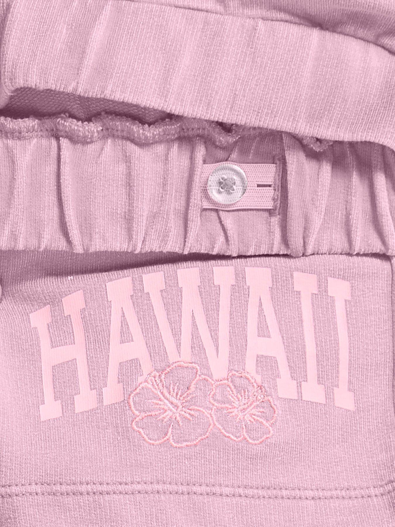 Image 3 of 3 of Only Kids Girls Hawaii Jersey Co-Ord Shorts - Roseate Spoonbill