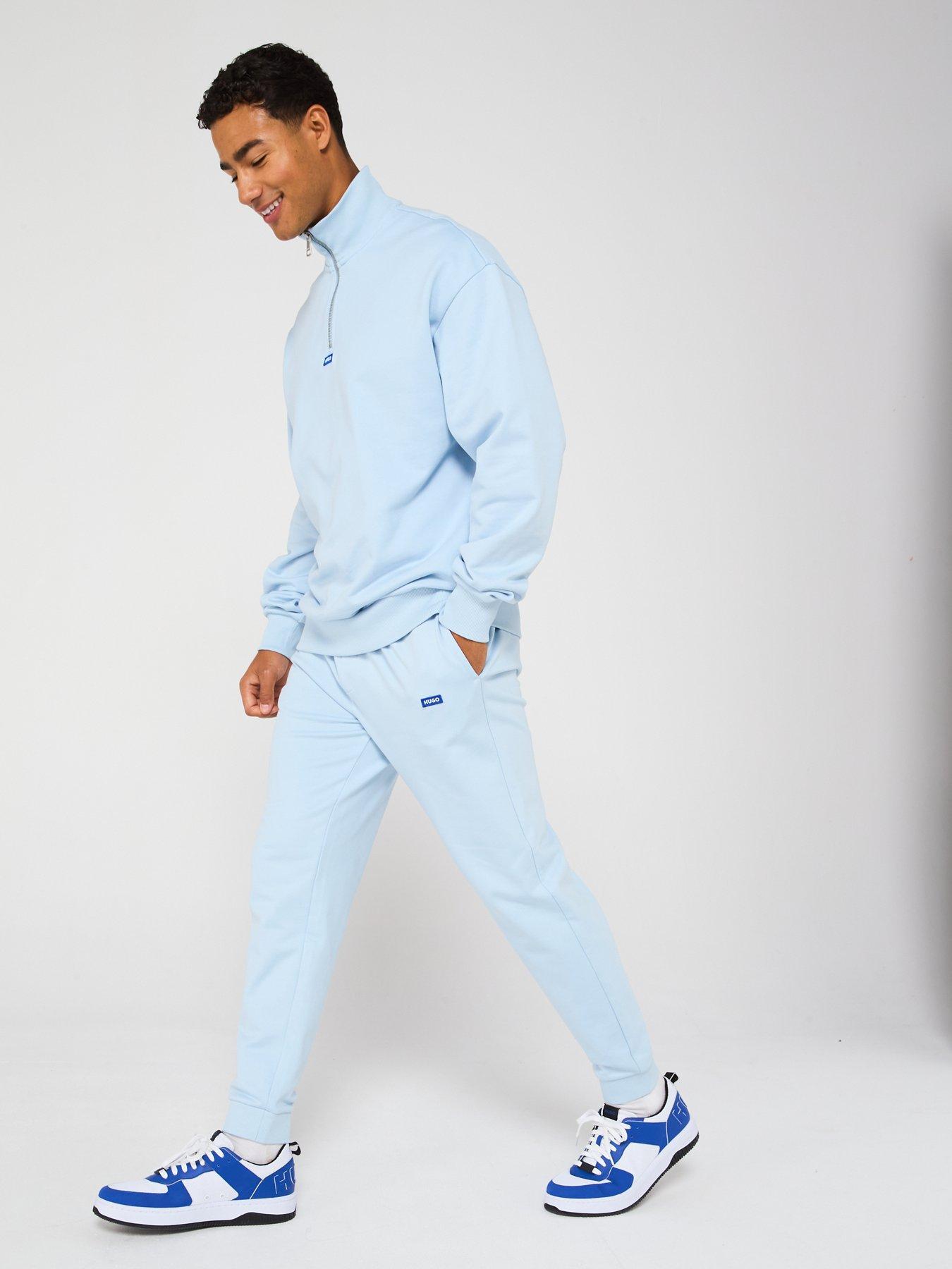  image of hugo-blue-napin-regular-fit-joggers-light-blue