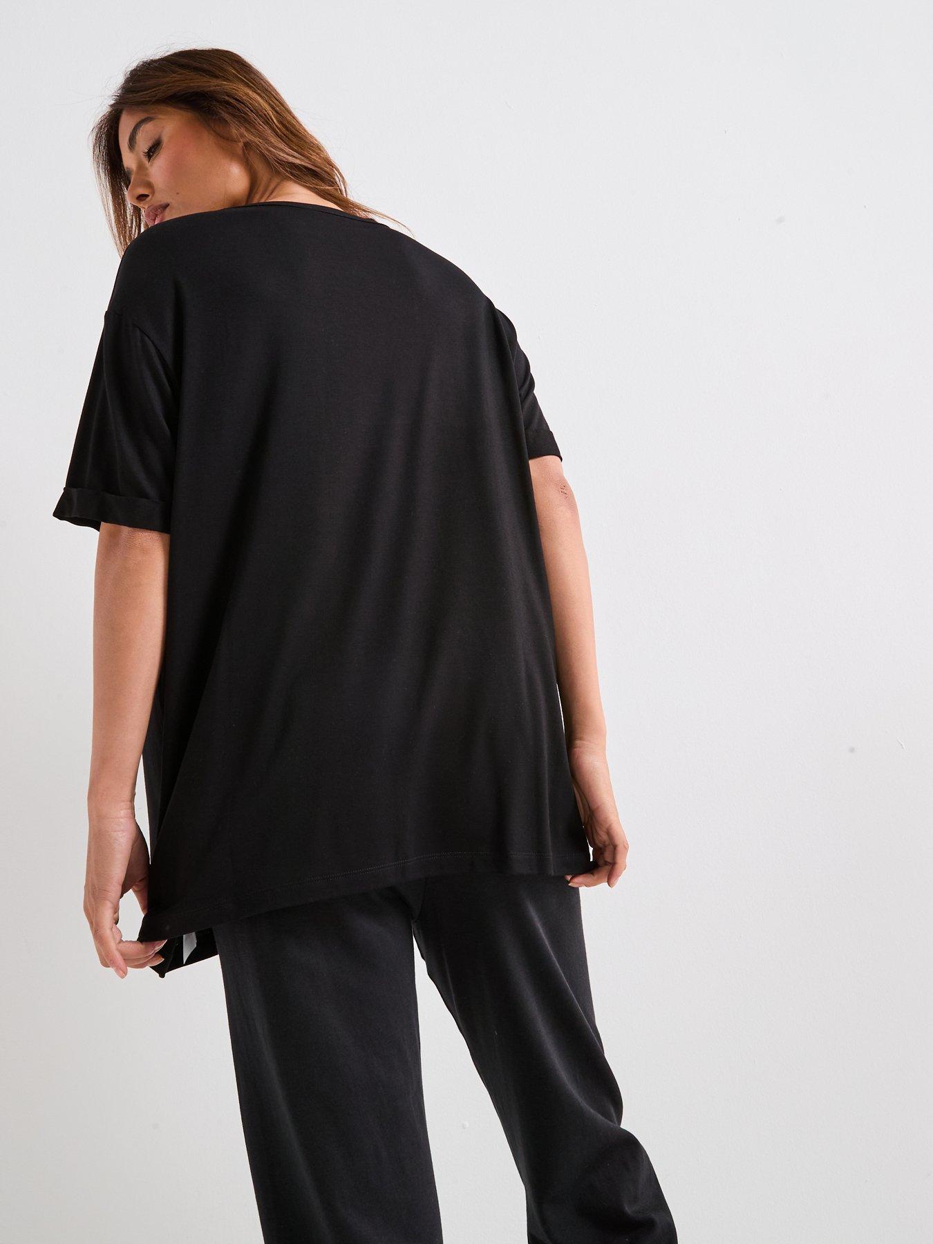 Image 2 of 5 of Guess Logo Long Ss Tee - Black