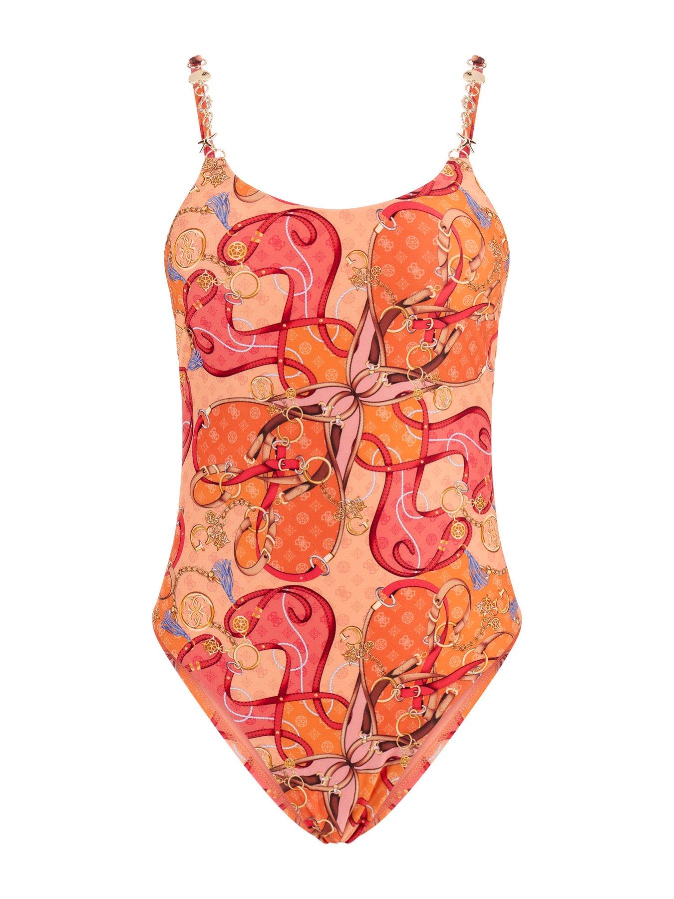 undefined One Piece Swimsuit - Orange
