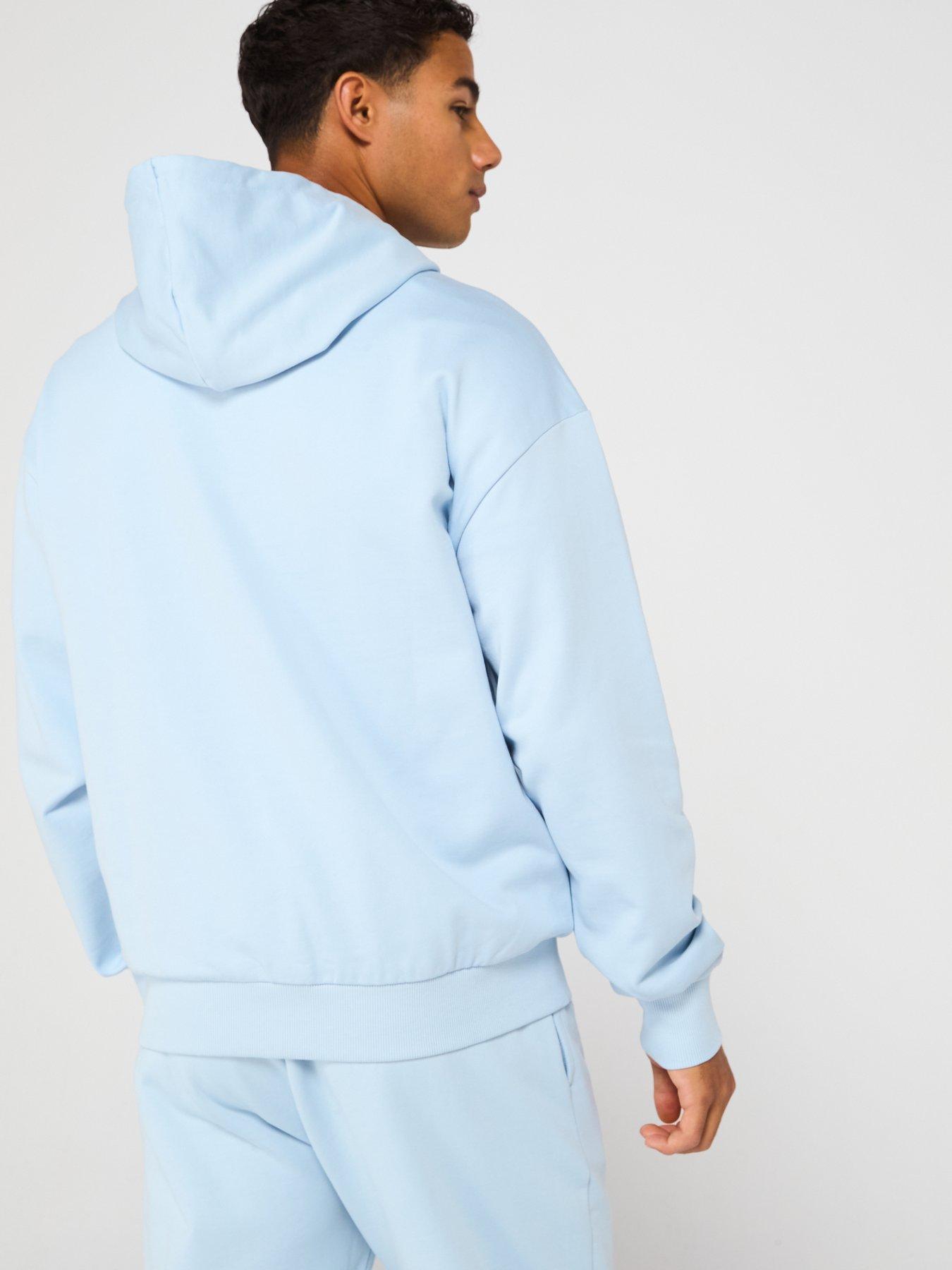  image of hugo-blue-nalonsonap-tab-logo-overhead-jersey-tracksuit-light-blue
