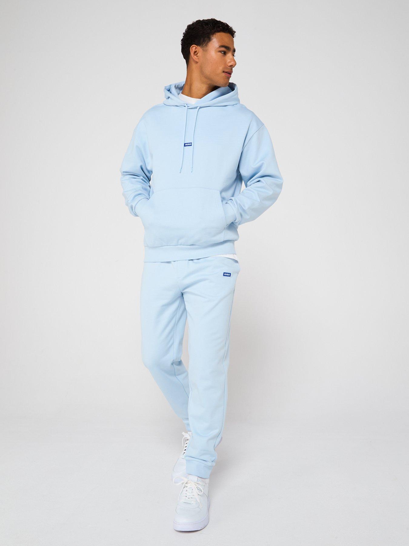  image of hugo-blue-nalonsonap-tab-logo-overhead-jersey-tracksuit-light-blue