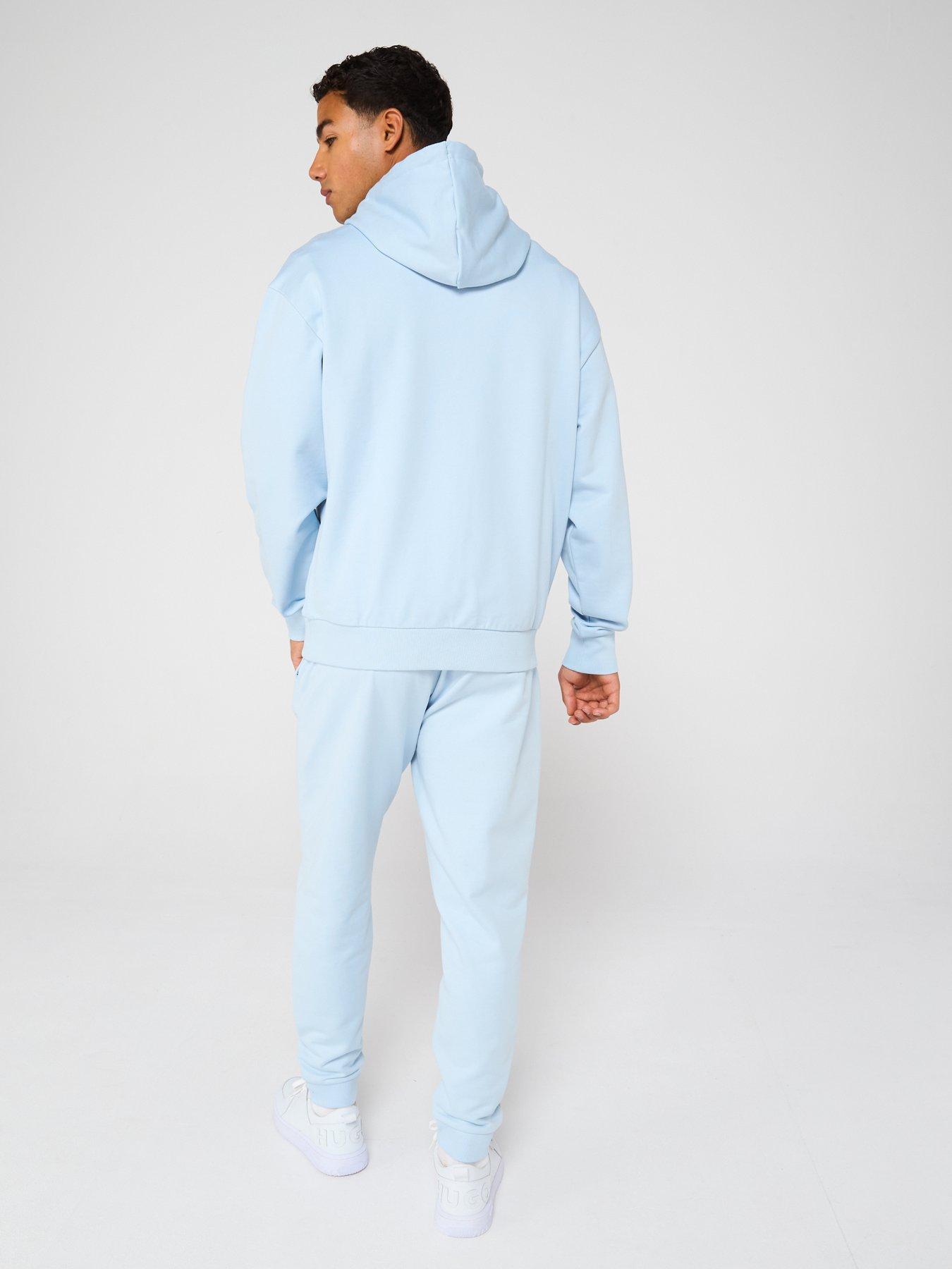  image of hugo-blue-nalonsonap-tab-logo-overhead-jersey-tracksuit-light-blue