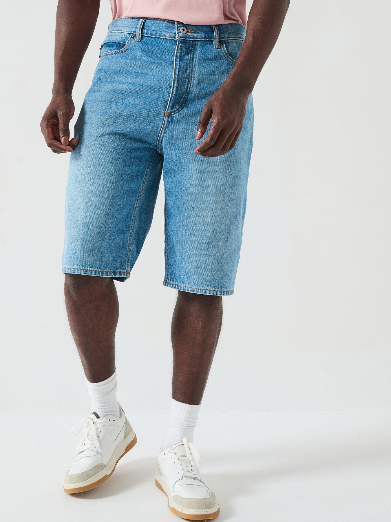 HUGO Blue Skate Tapered Denim Shorts - Light Wash