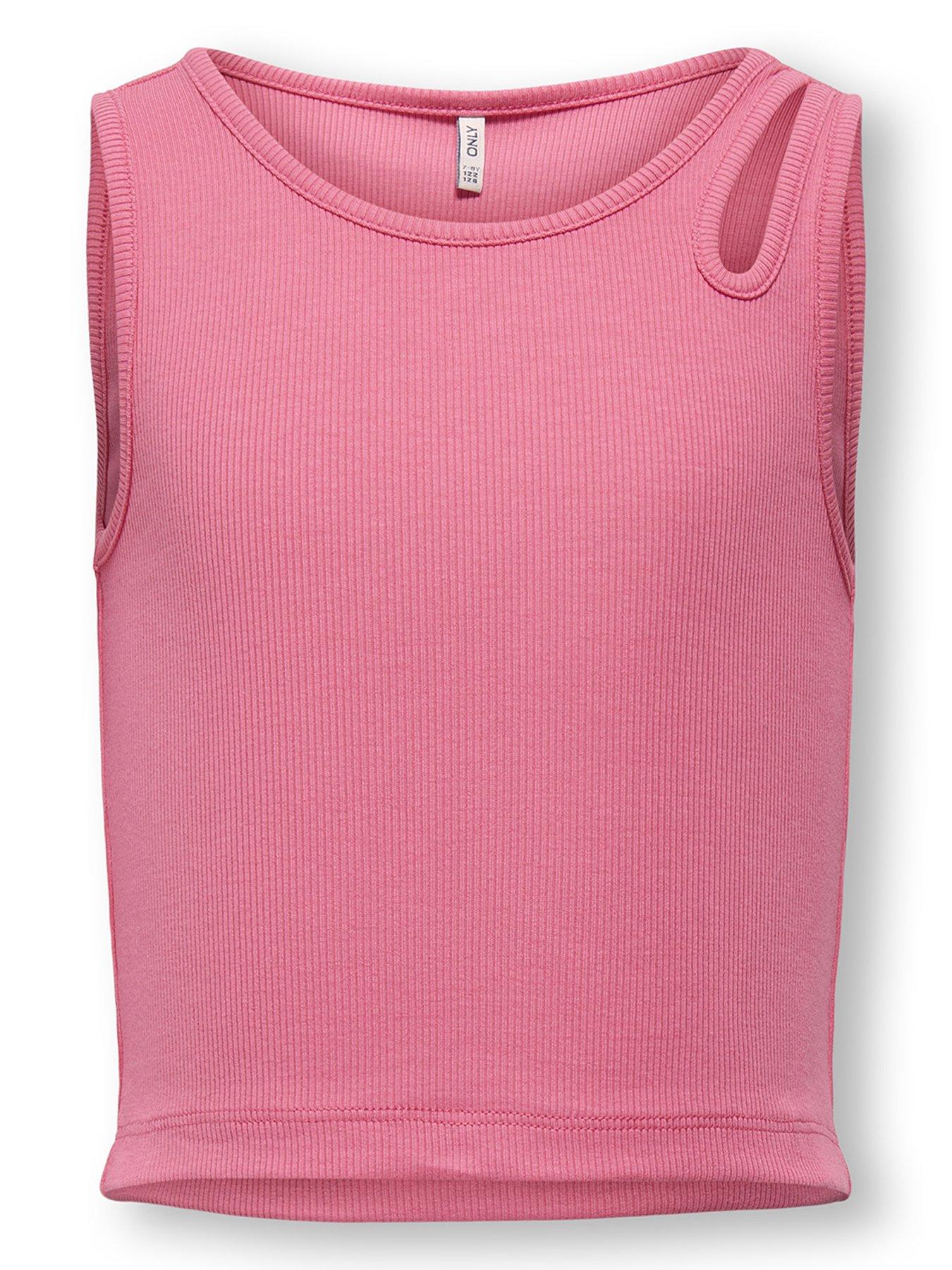 undefined Girls Cut Out Vest Top - Camelia Rose