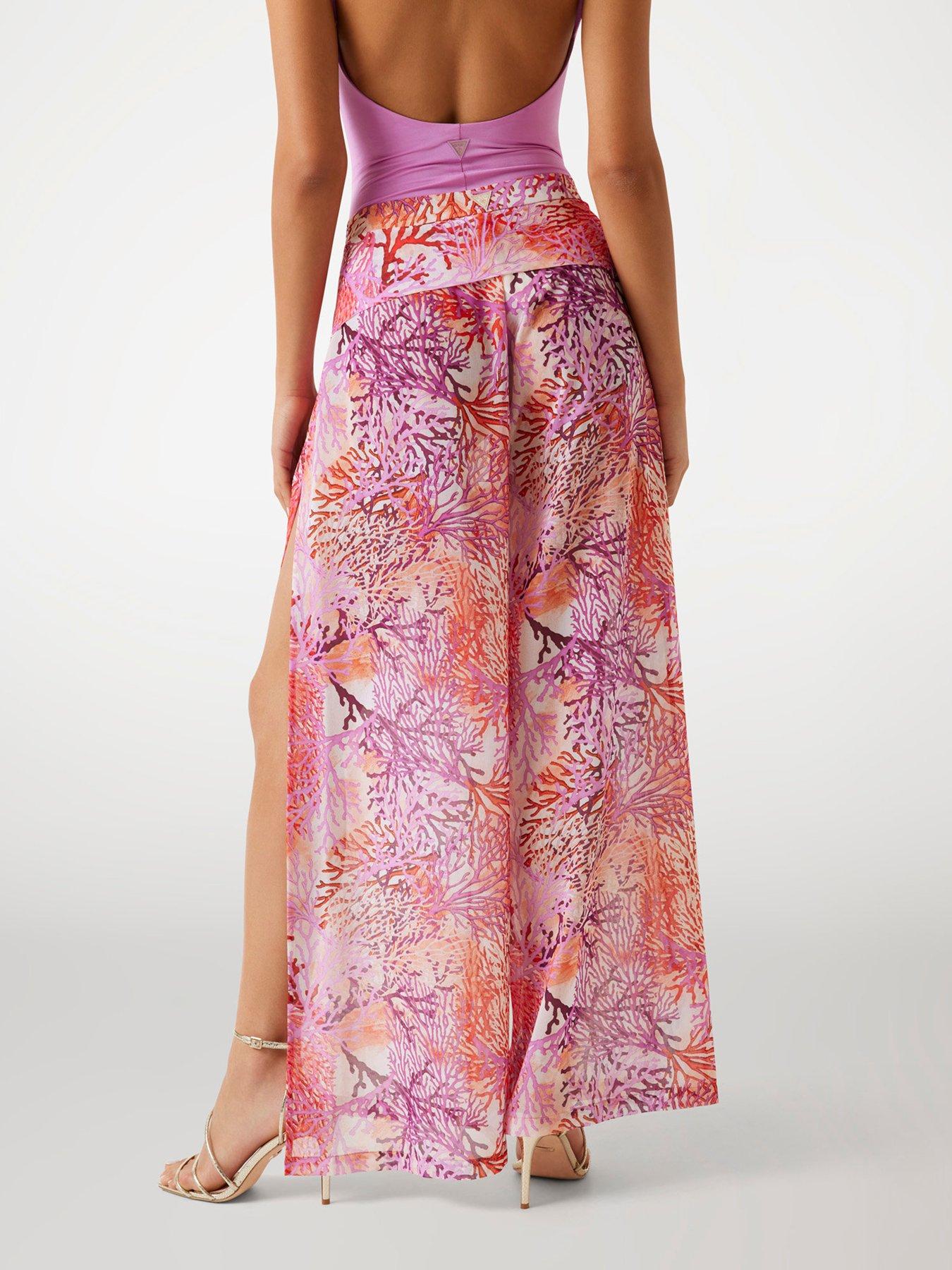 Image 2 of 6 of Guess Wide Leg Pants - Pink