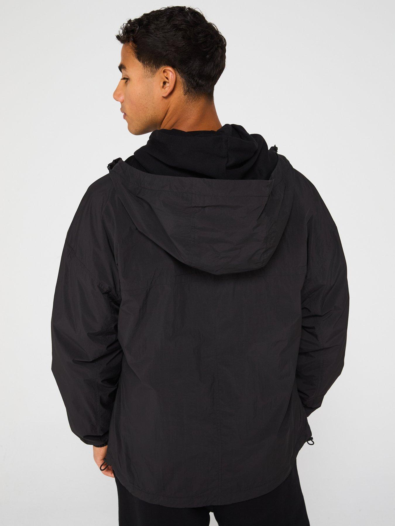  image of hugo-blue-bod2521-lightweight-windbreaker-black