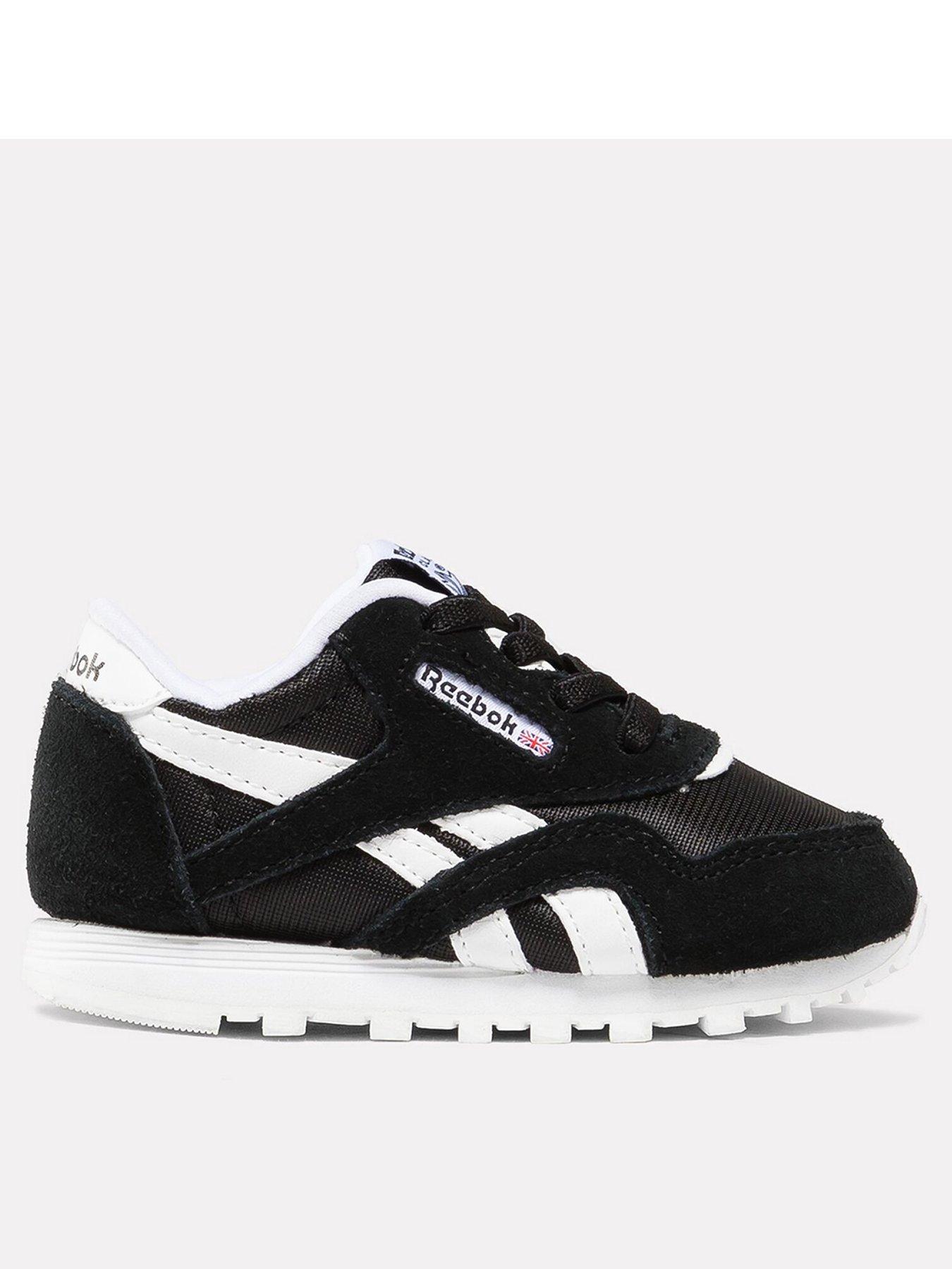 Reebok Infant Classic Nylon Trainers - Black