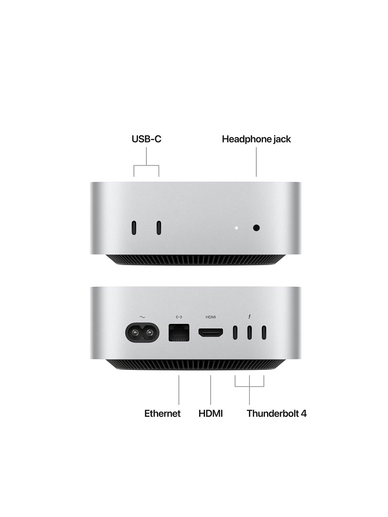 Image 2 of 8 of Apple Mac mini (M4, 2024) with 10-core CPU and 10-core GPU, 24GB, 512GB SSD - Silver