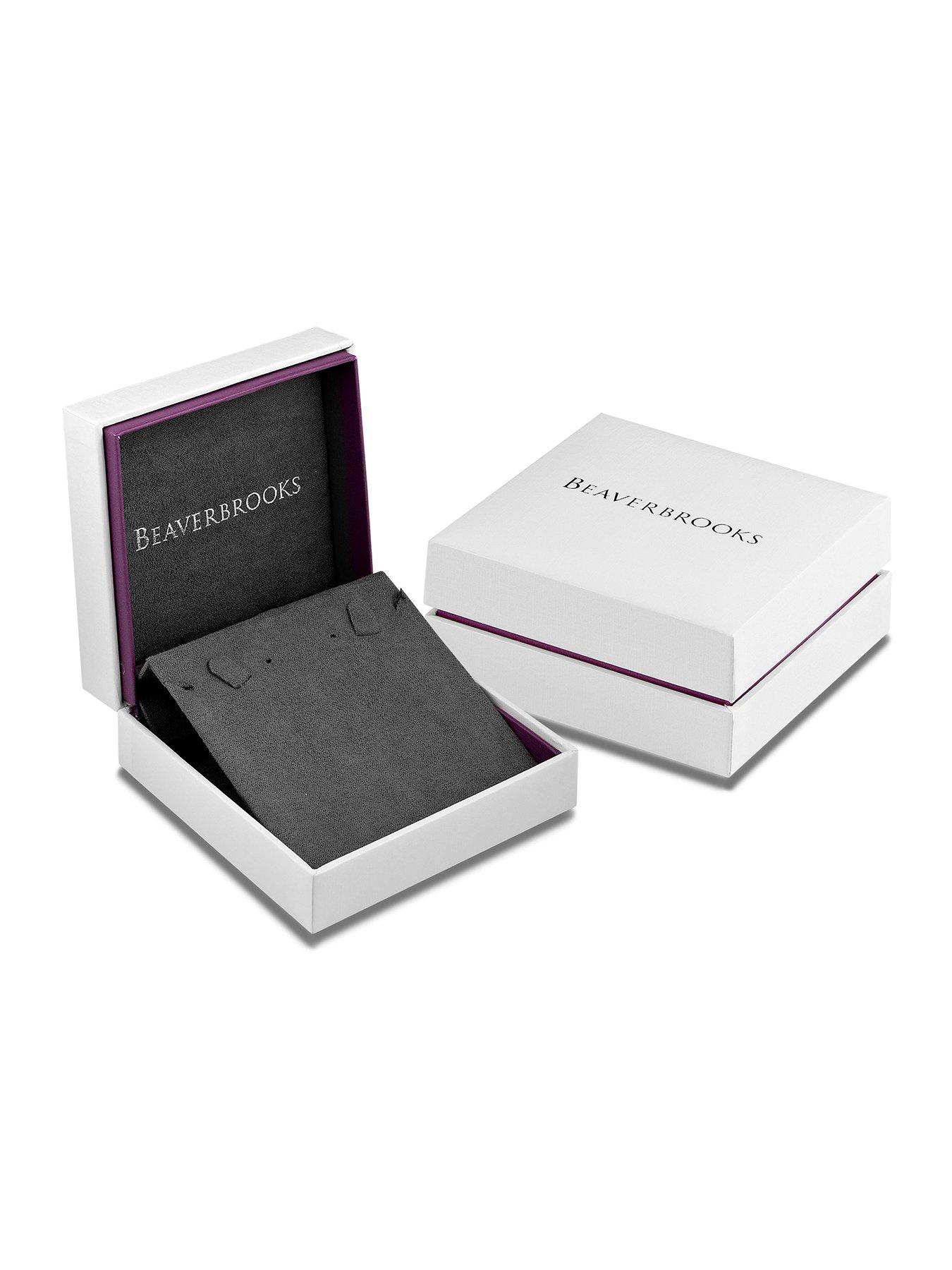  image of beaverbrooks-sterling-silver-cubic-zirconia-glide-necklet