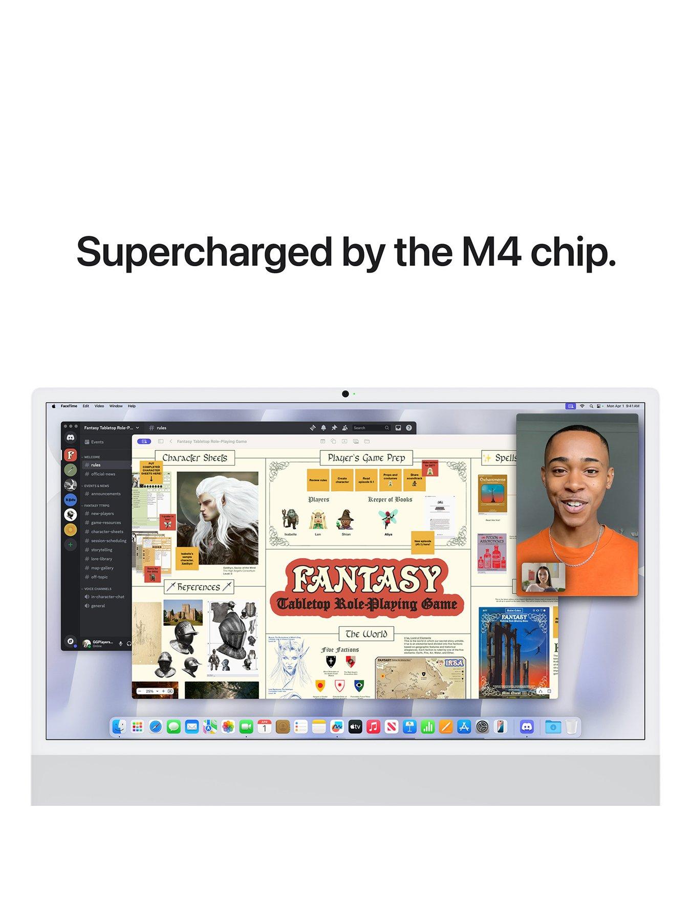 Image 5 of 7 of Apple iMac (M4, 2024) 24 inch with Retina 4.5K display, 10-core CPU and 10-core GPU, 512GB SSD - Silver