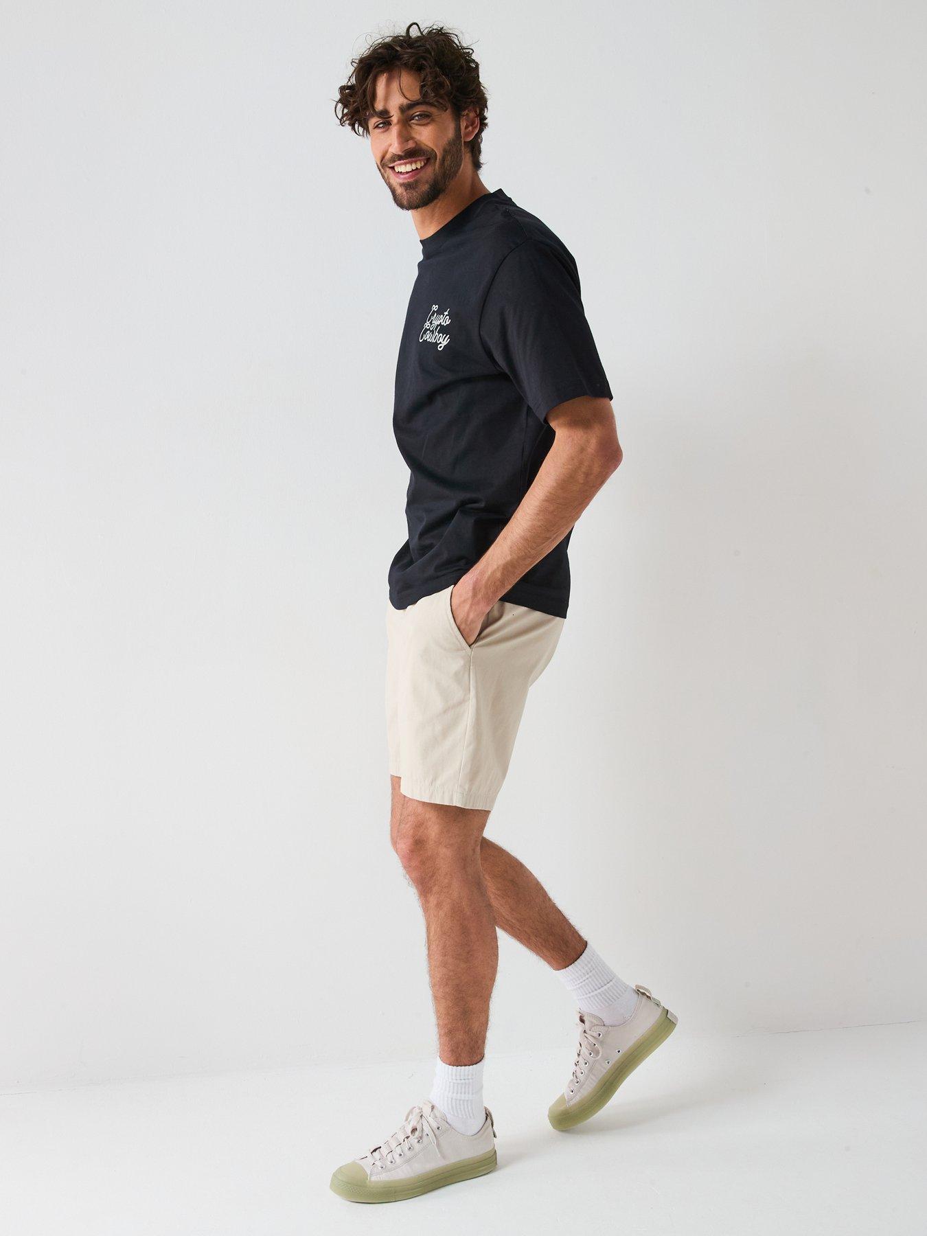 Image 5 of 6 of ONLY & SONS Tel Life Regular Fit Shorts - Beige