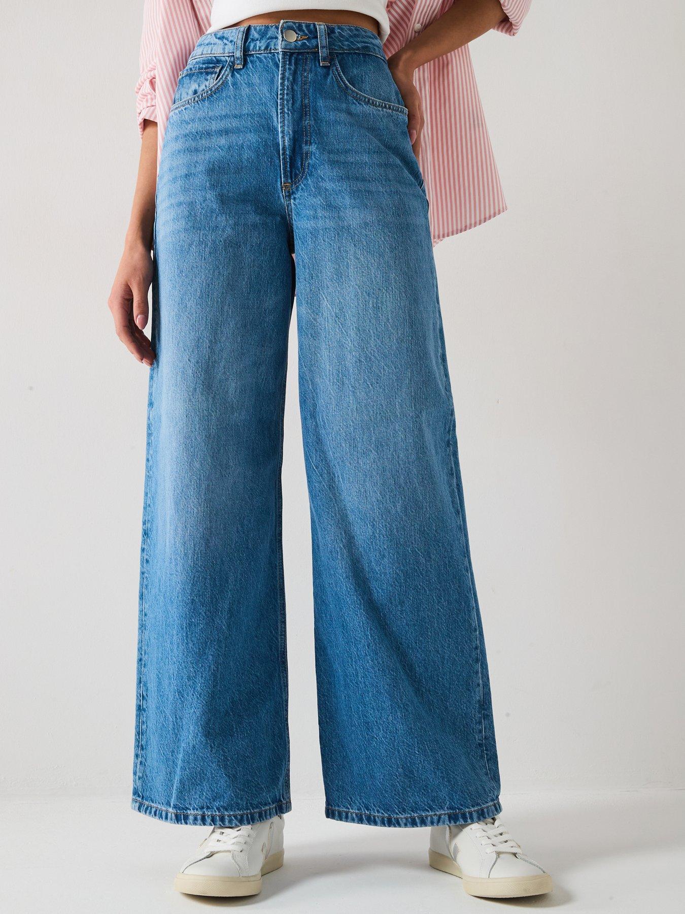 undefined Super Wide Jean - Mid Wash
