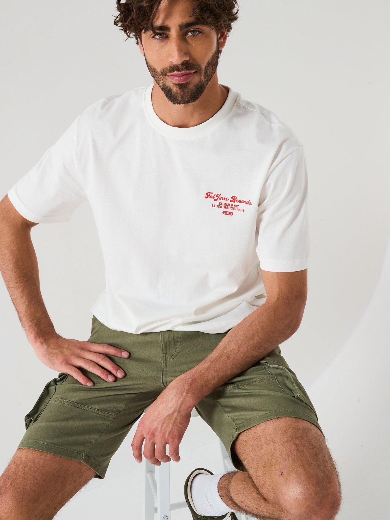 Image 5 of 6 of ONLY & SONS Cam Stage Regular Fit Cargo Shorts - Green