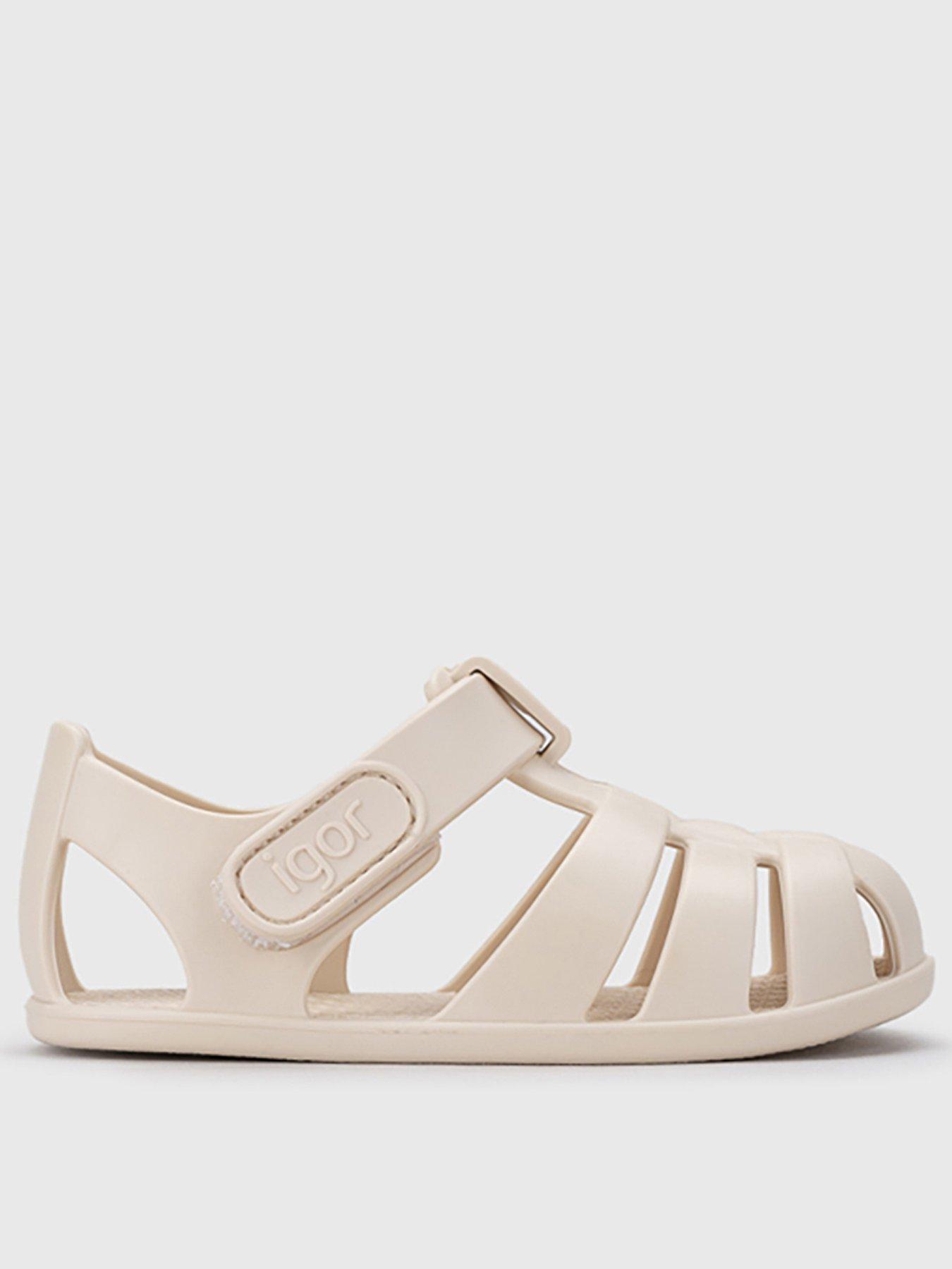Image 1 of 4 of Igor Nemo Solid Barefoot Sandal - Beige
