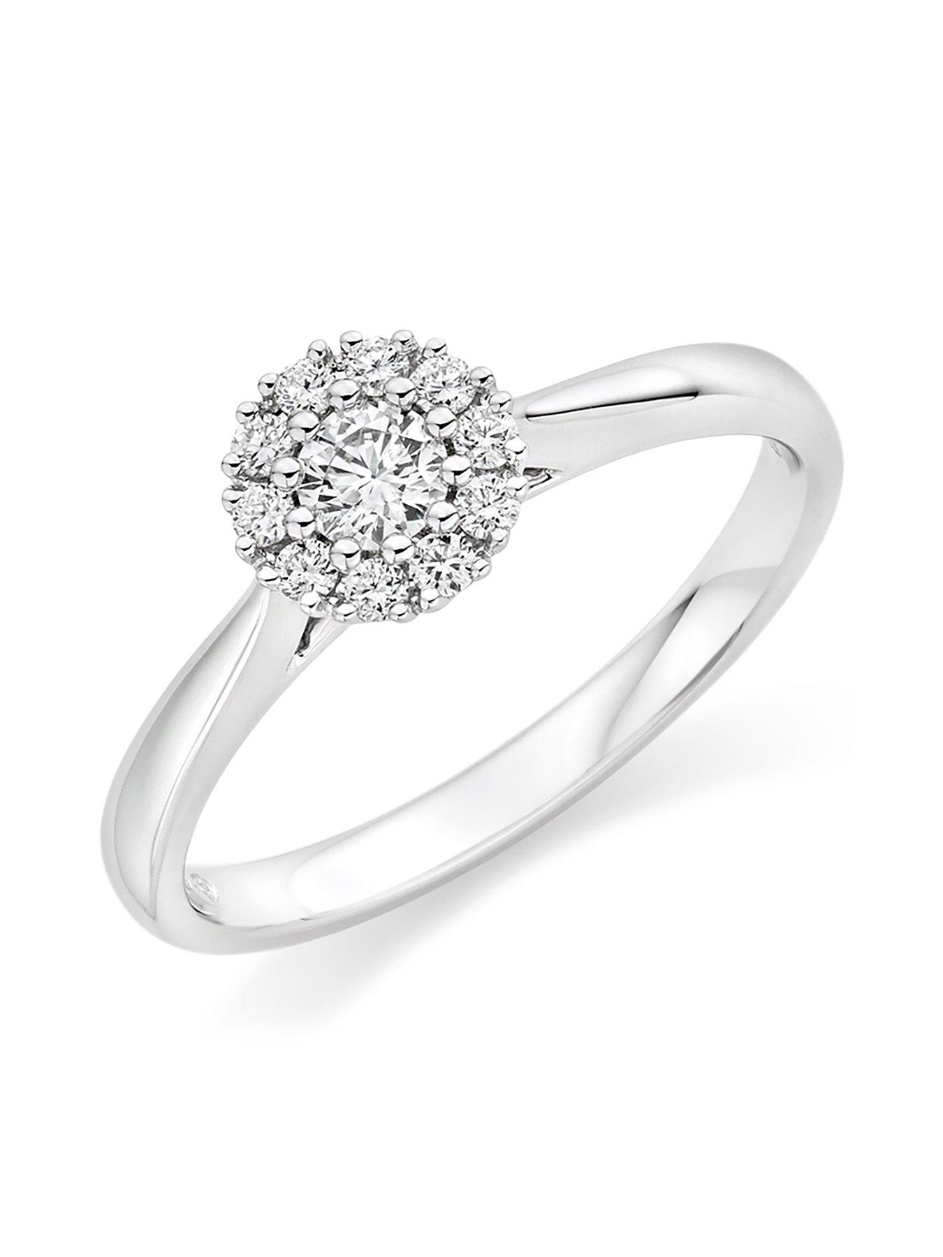 undefined 18ct White Gold Diamond Cluster Ring