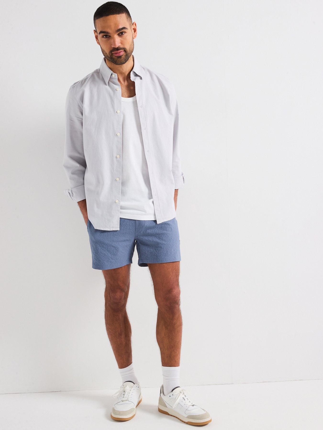  image of only-sons-only-amp-sons-ted-life-solid-seersucker-swim-shorts