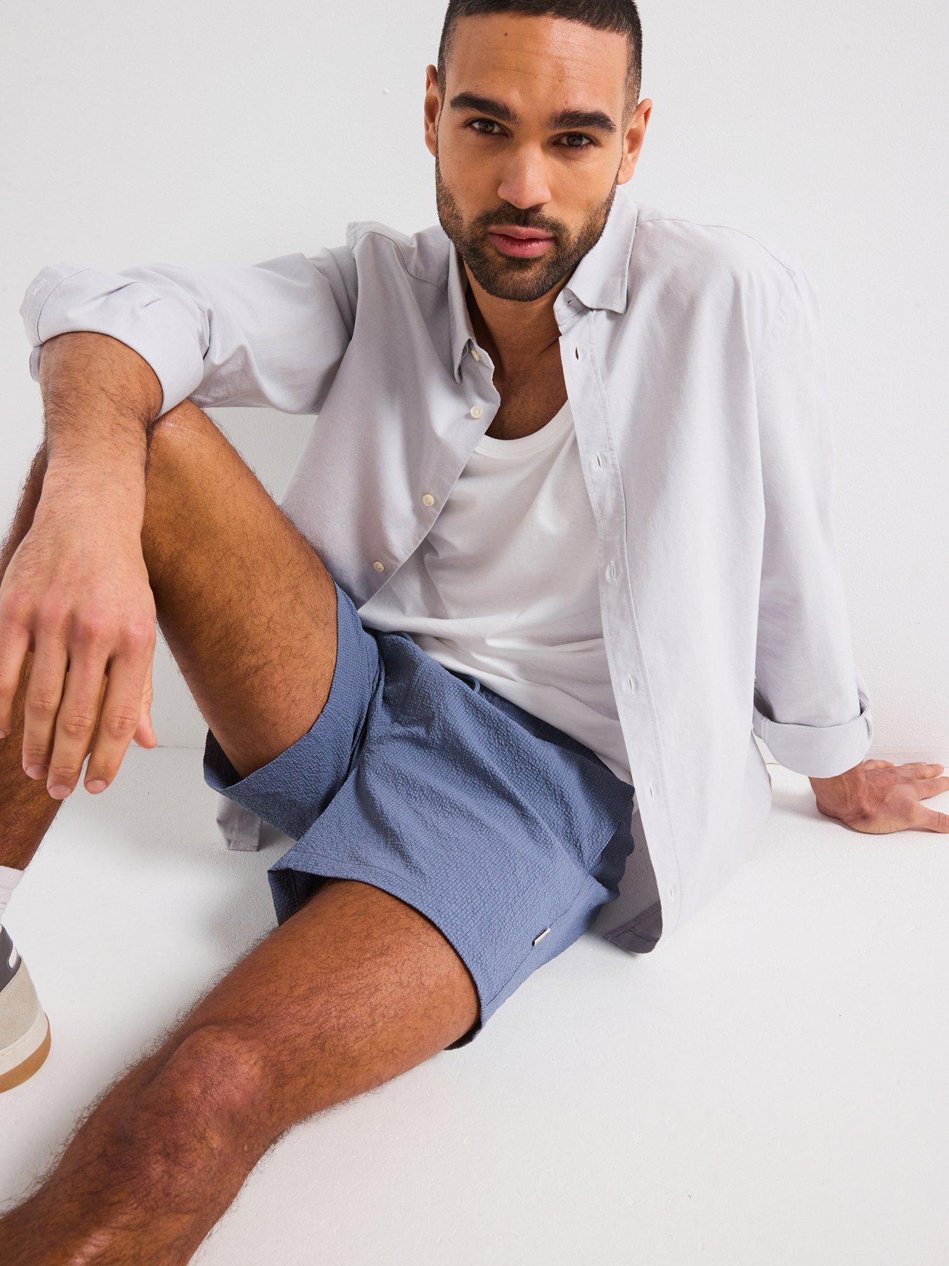  image of only-sons-only-amp-sons-ted-life-solid-seersucker-swim-shorts