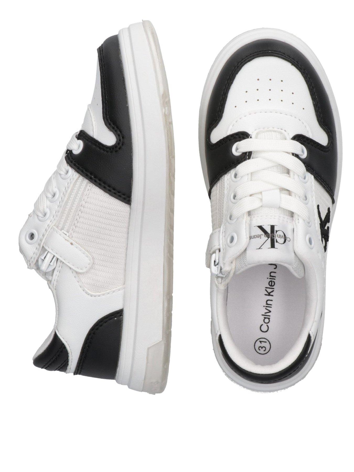  image of calvin-klein-jeans-kids-low-cut-lace-up-trainers-white