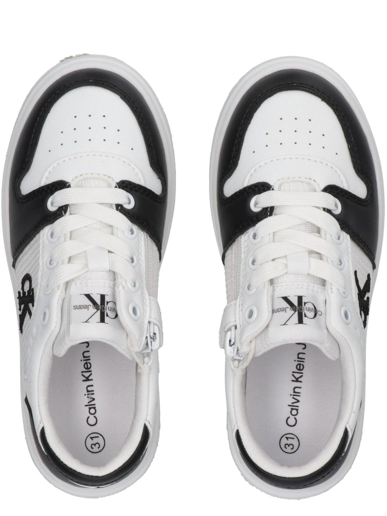  image of calvin-klein-jeans-kids-low-cut-lace-up-trainers-white