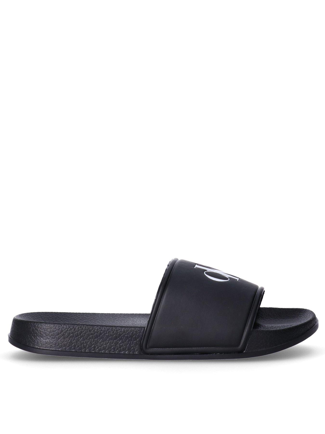 calvin-klein-jeans-kids-logo-print-pool-sliders-black