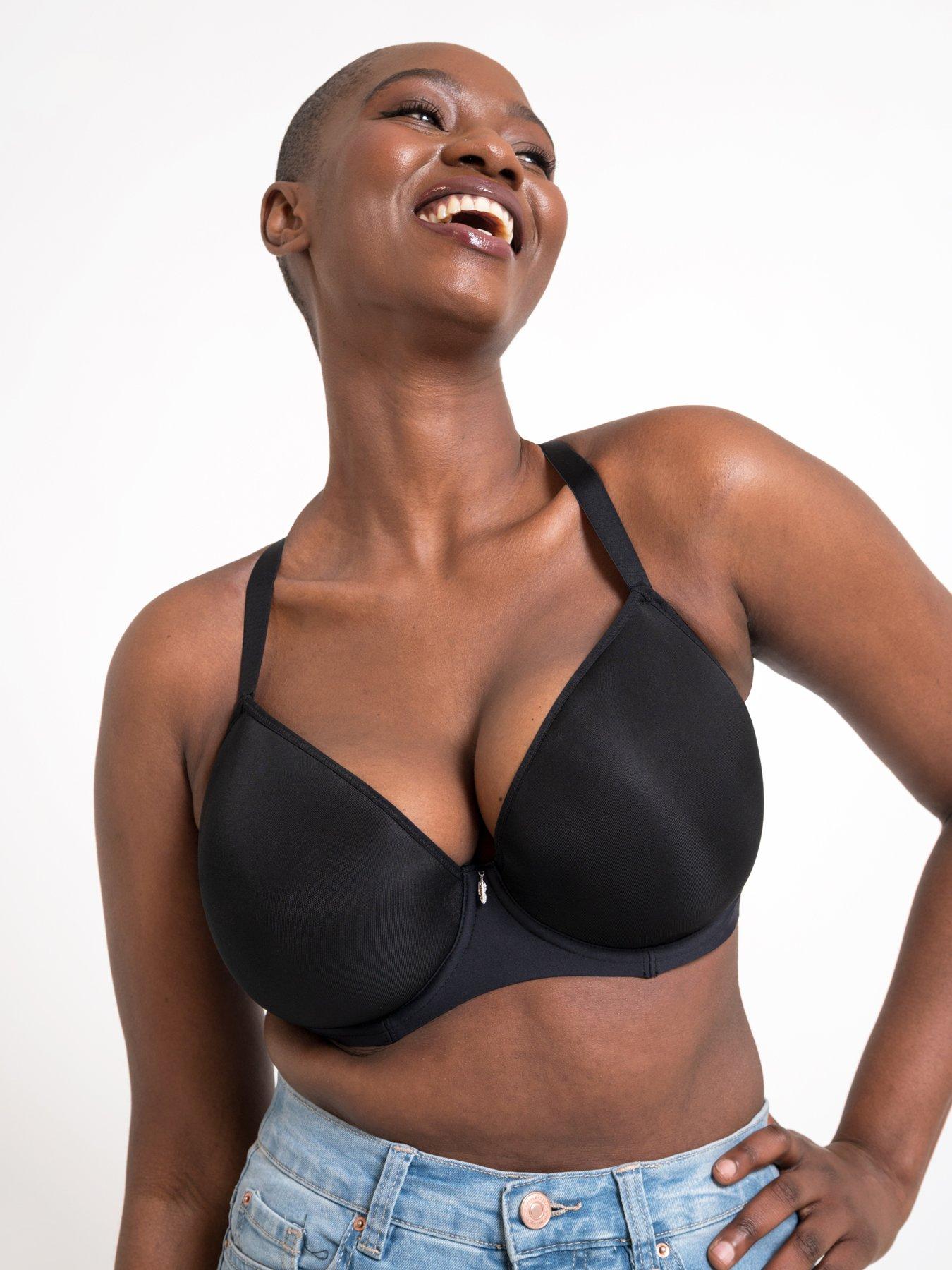 undefined Smoothie Spacer Moulded T-shirt Plunge Bra - Black