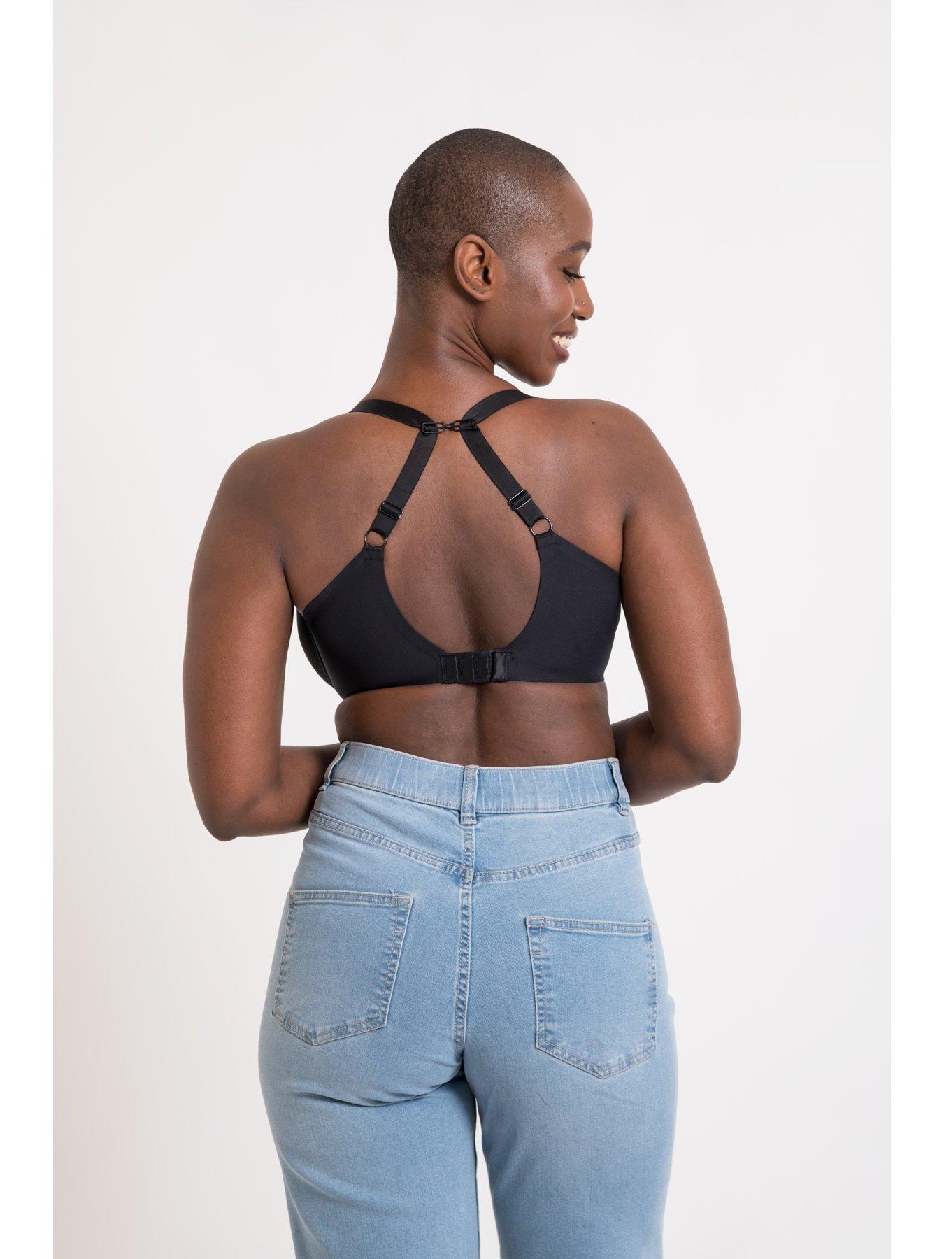  image of curvy-kate-solutions-smoothie-t-shirt-plunge-bra-black