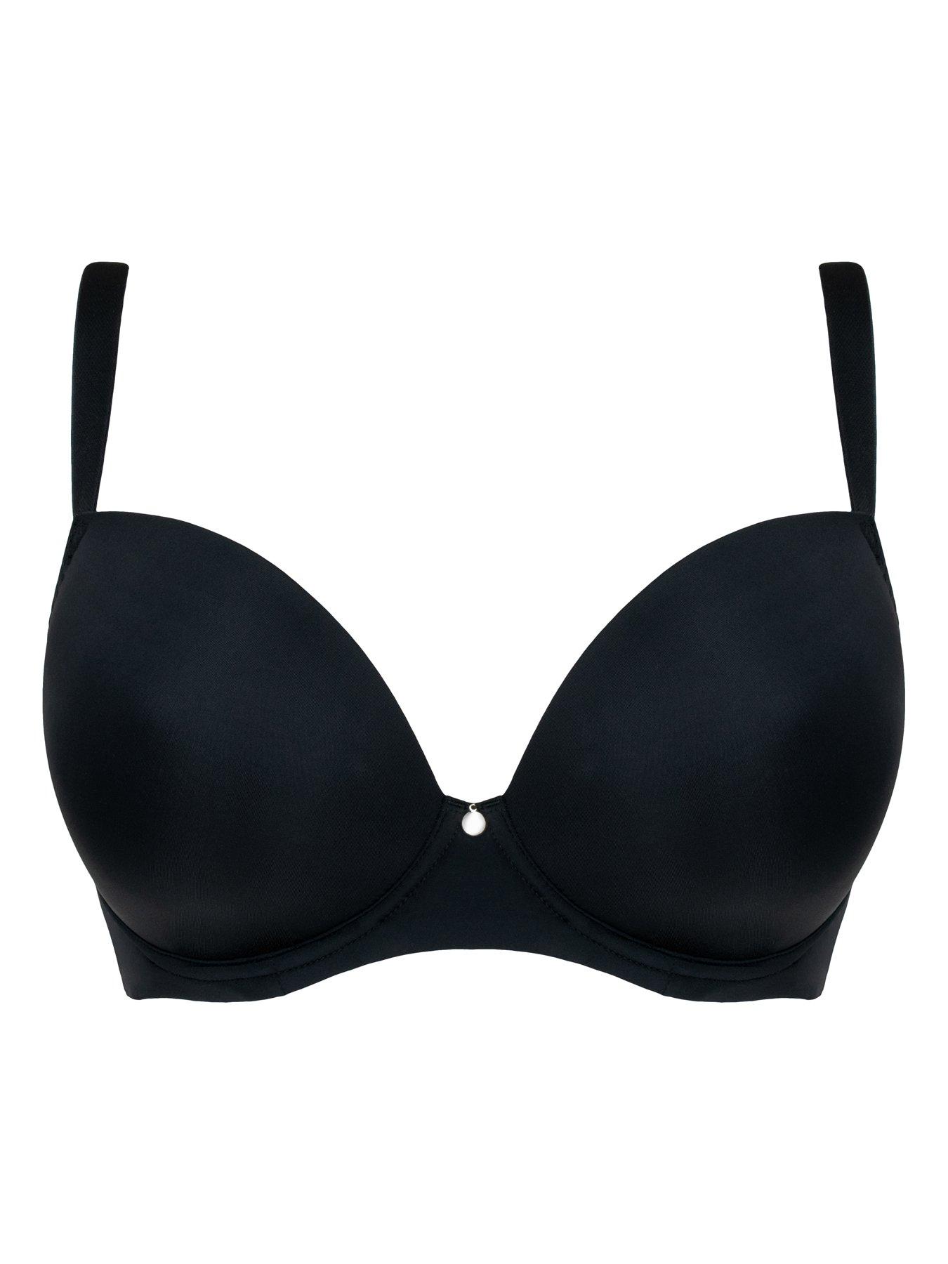  image of curvy-kate-solutions-smoothie-t-shirt-plunge-bra-black