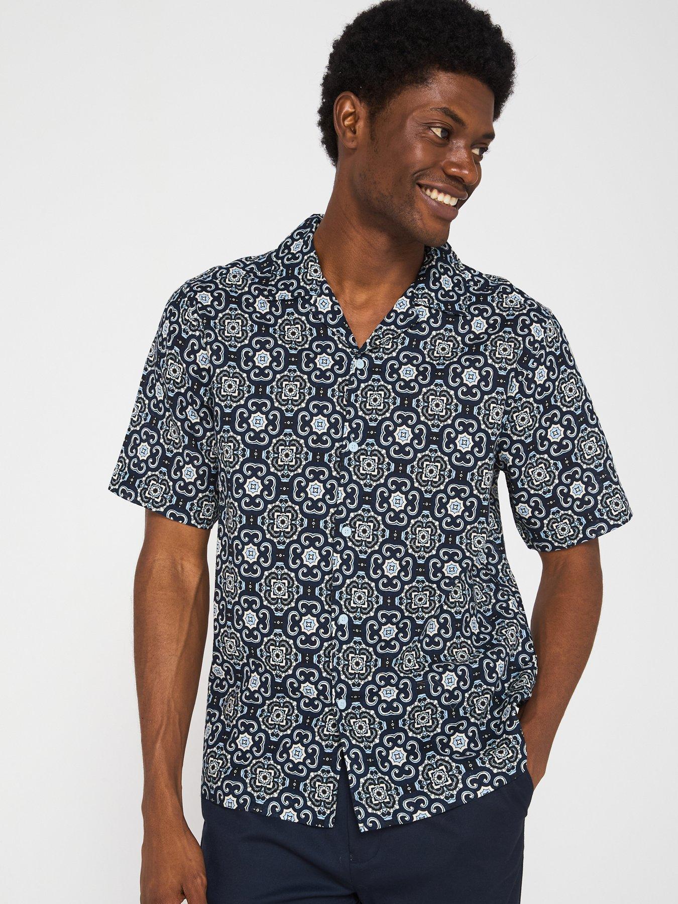 Image 1 of 4 of ONLY & SONS Caiden Regular Fit Shirt - Cerulean Lisabon