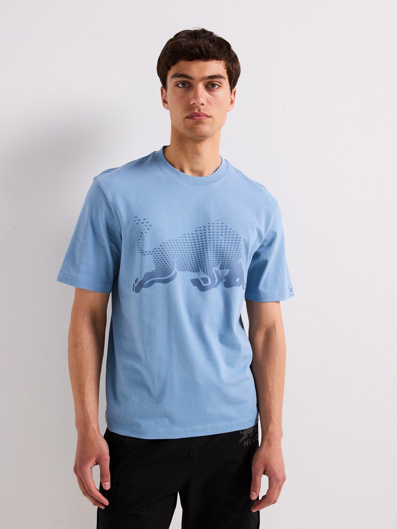 hugo-x-rb-dricard-large-bull-graphic-t-shirt-blue