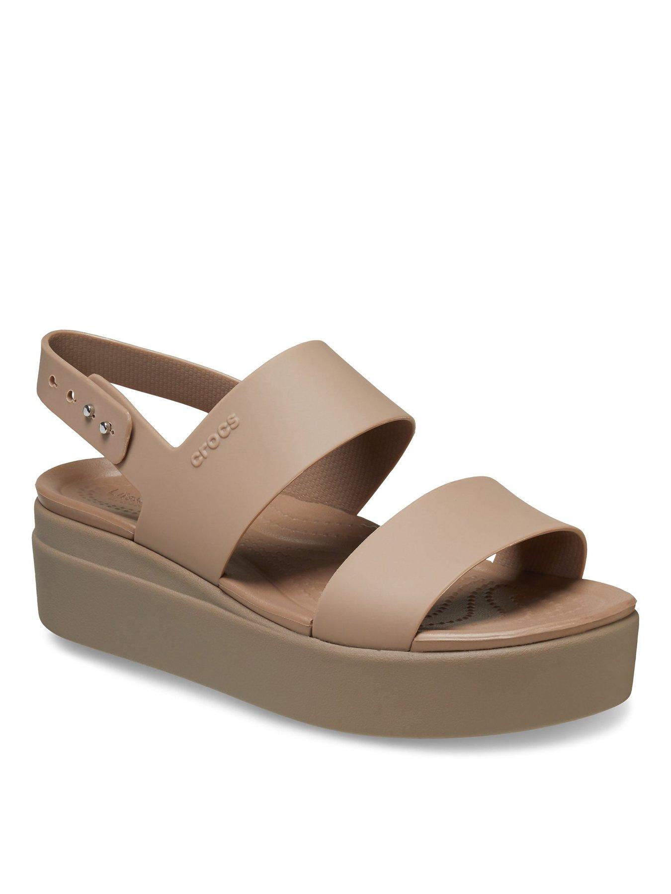 image of crocs-brooklyn-low-wedge-sandal-brown