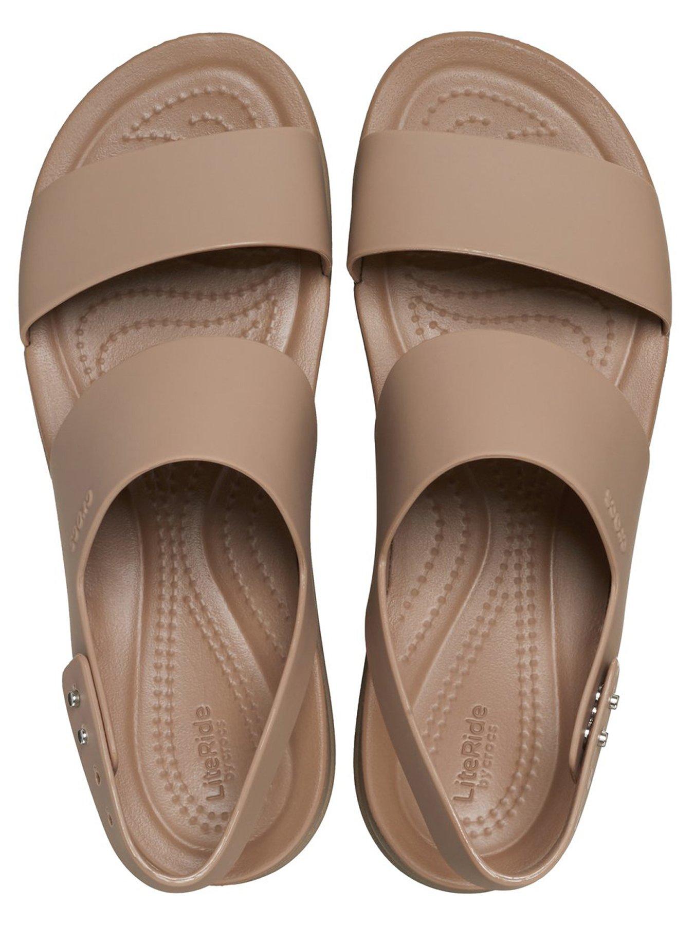  image of crocs-brooklyn-low-wedge-sandal-brown