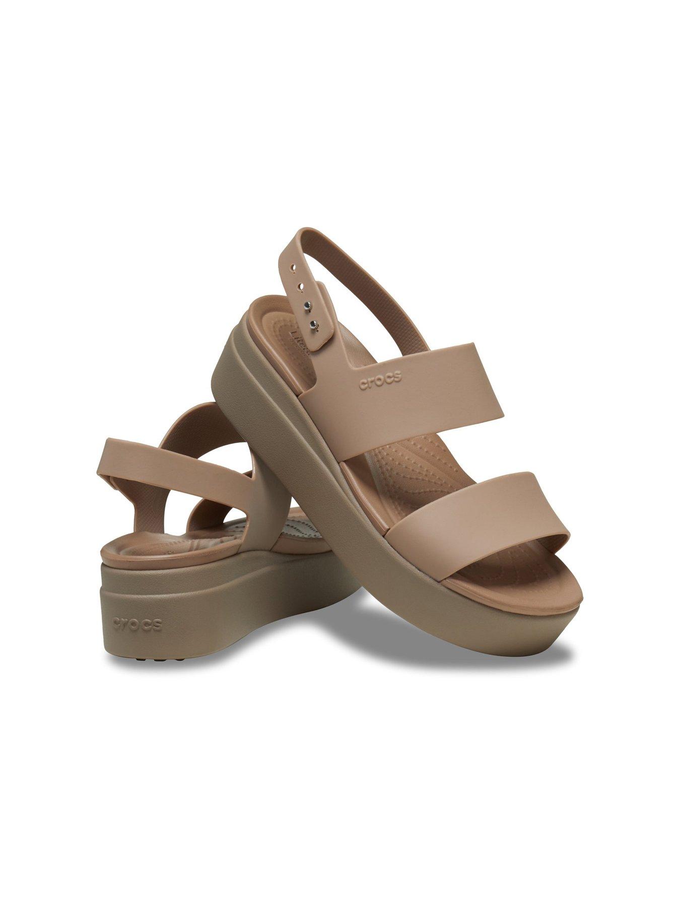  image of crocs-brooklyn-low-wedge-sandal-brown