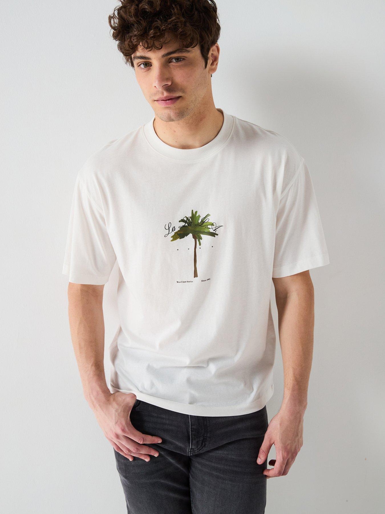  image of hugo-duwom-relaxed-palm-tree-t-shirt