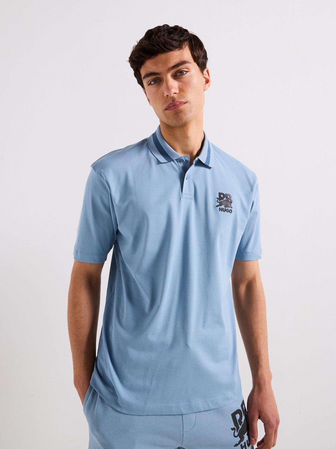 hugo-xrb-dodac-reflective-logo-polo-shirt-blue
