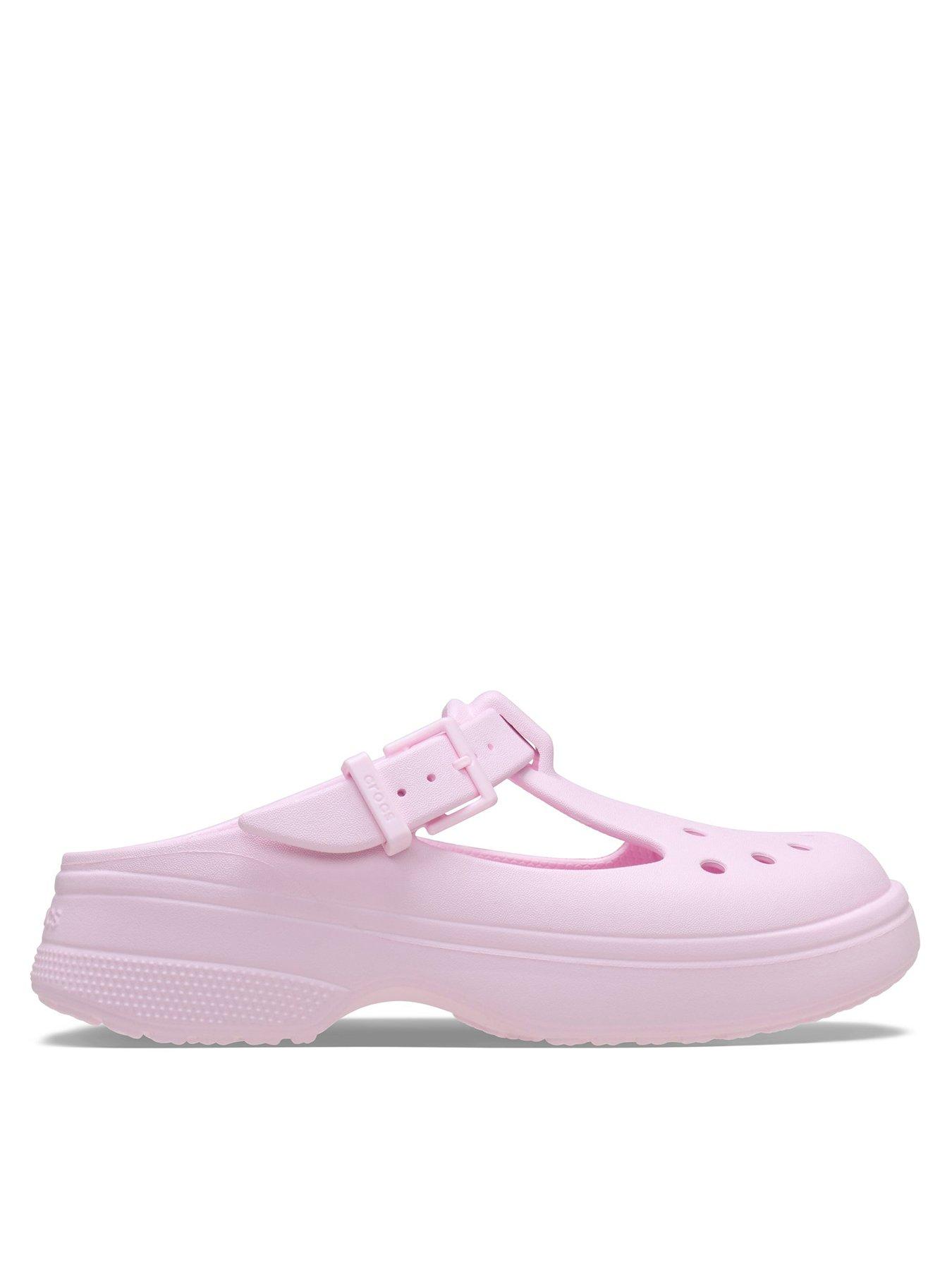  image of crocs-classic-mary-jane-clog-shoe-pink