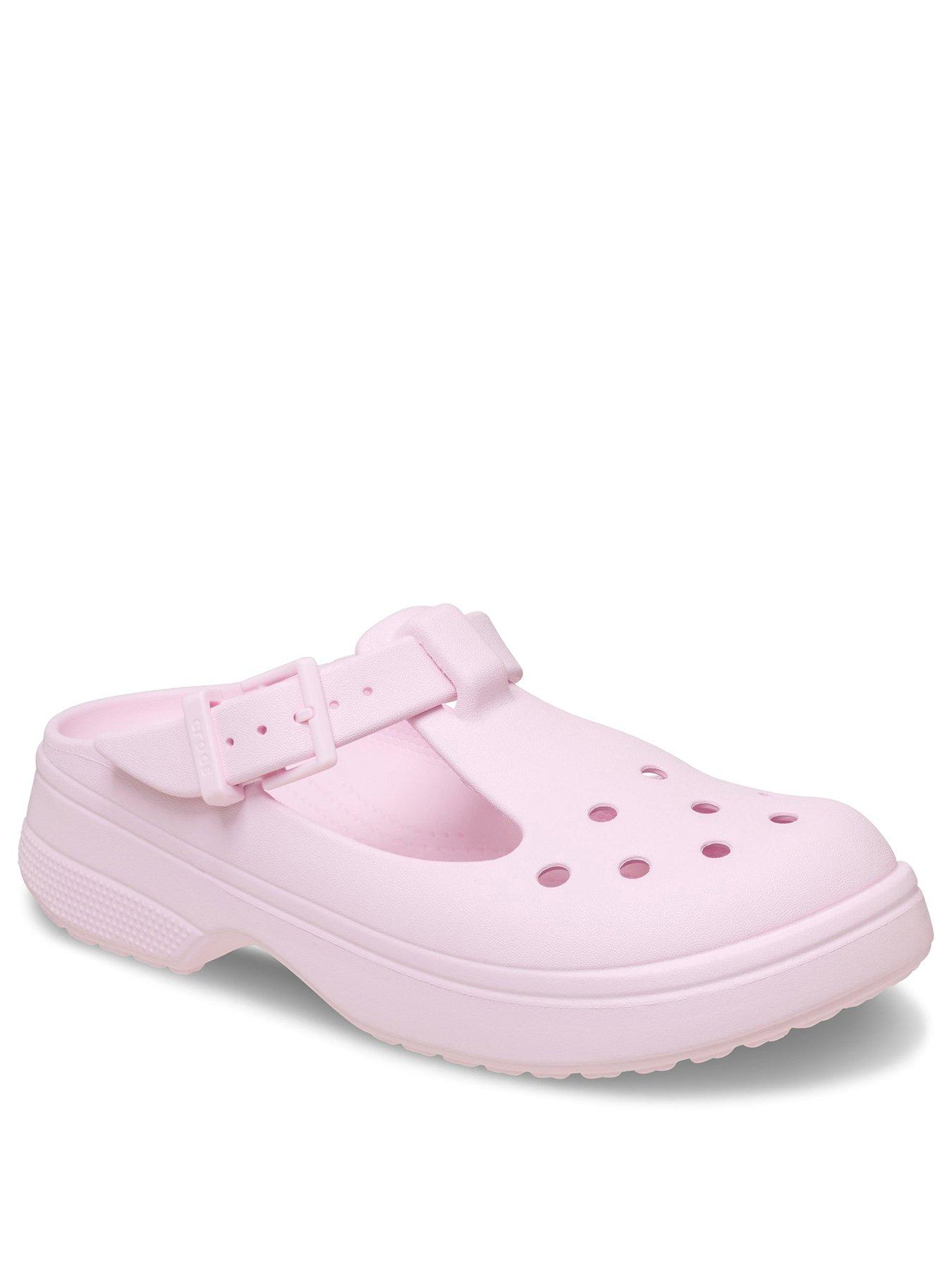  image of crocs-classic-mary-jane-clog-shoe-pink