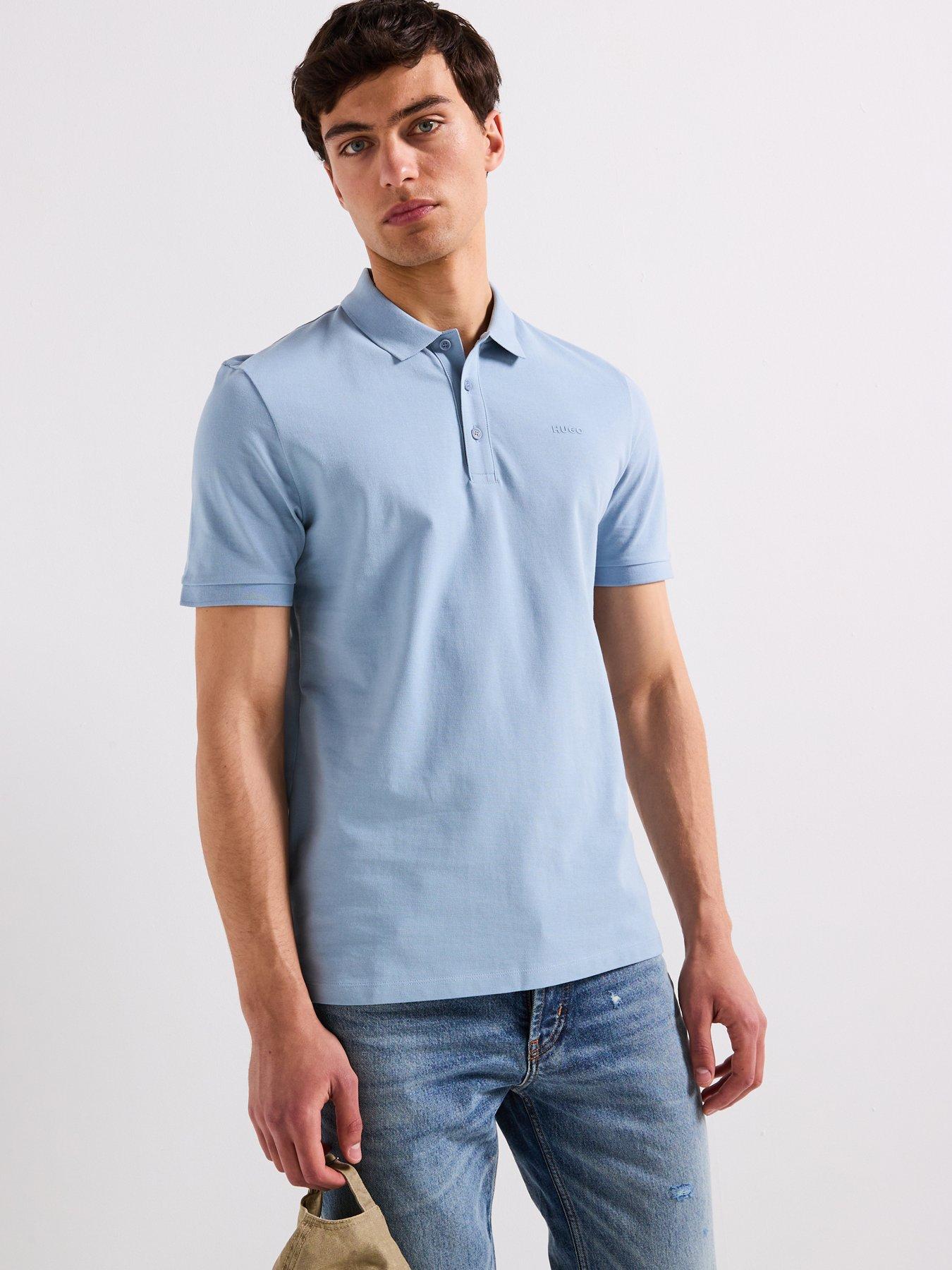 hugo-donos222-regular-fit-left-chest-logo-polo-shirt-blue