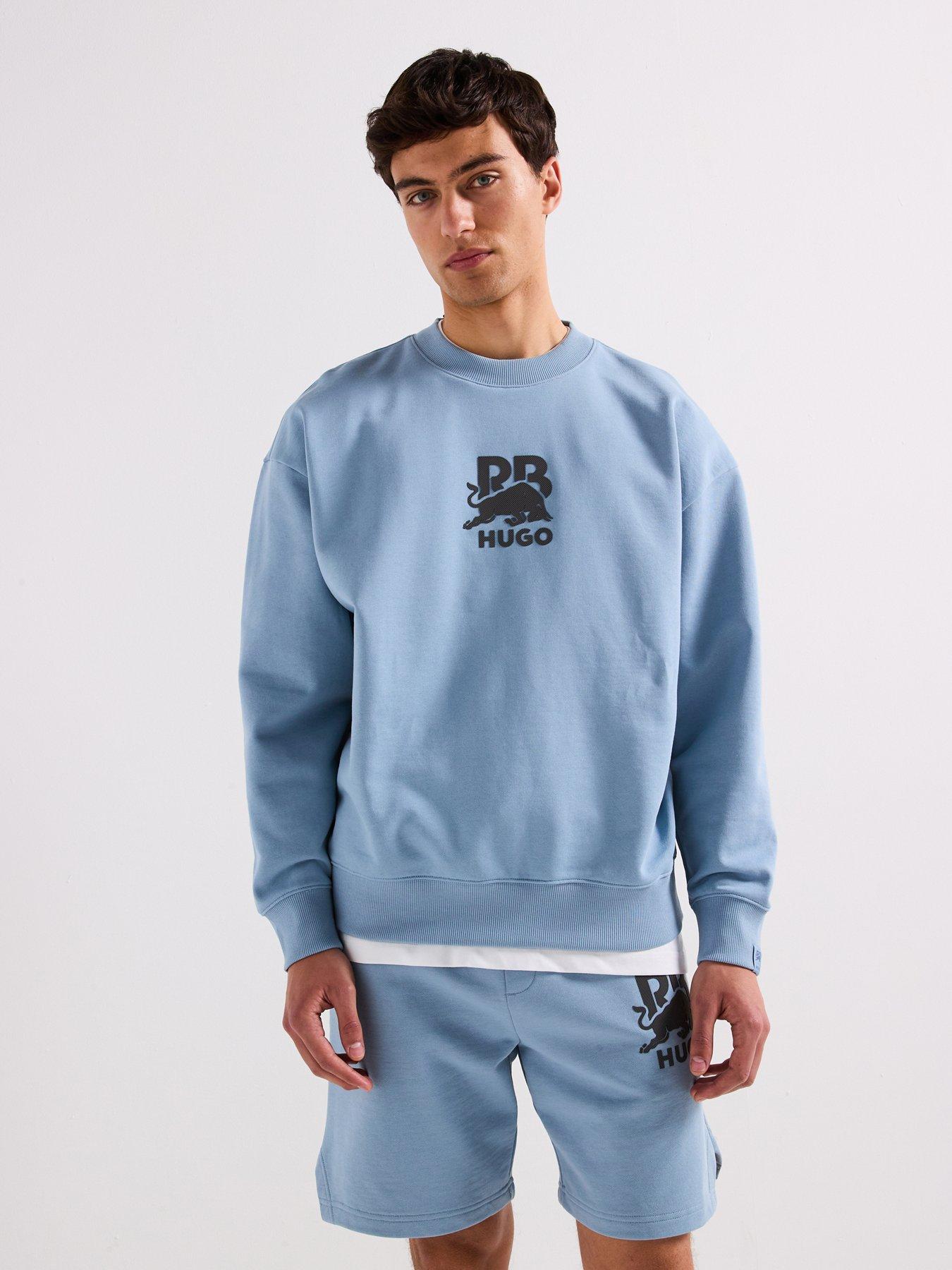undefined X RB Dahrain Reflective Logo Crew Neck Sweatshirt - Medium Blue