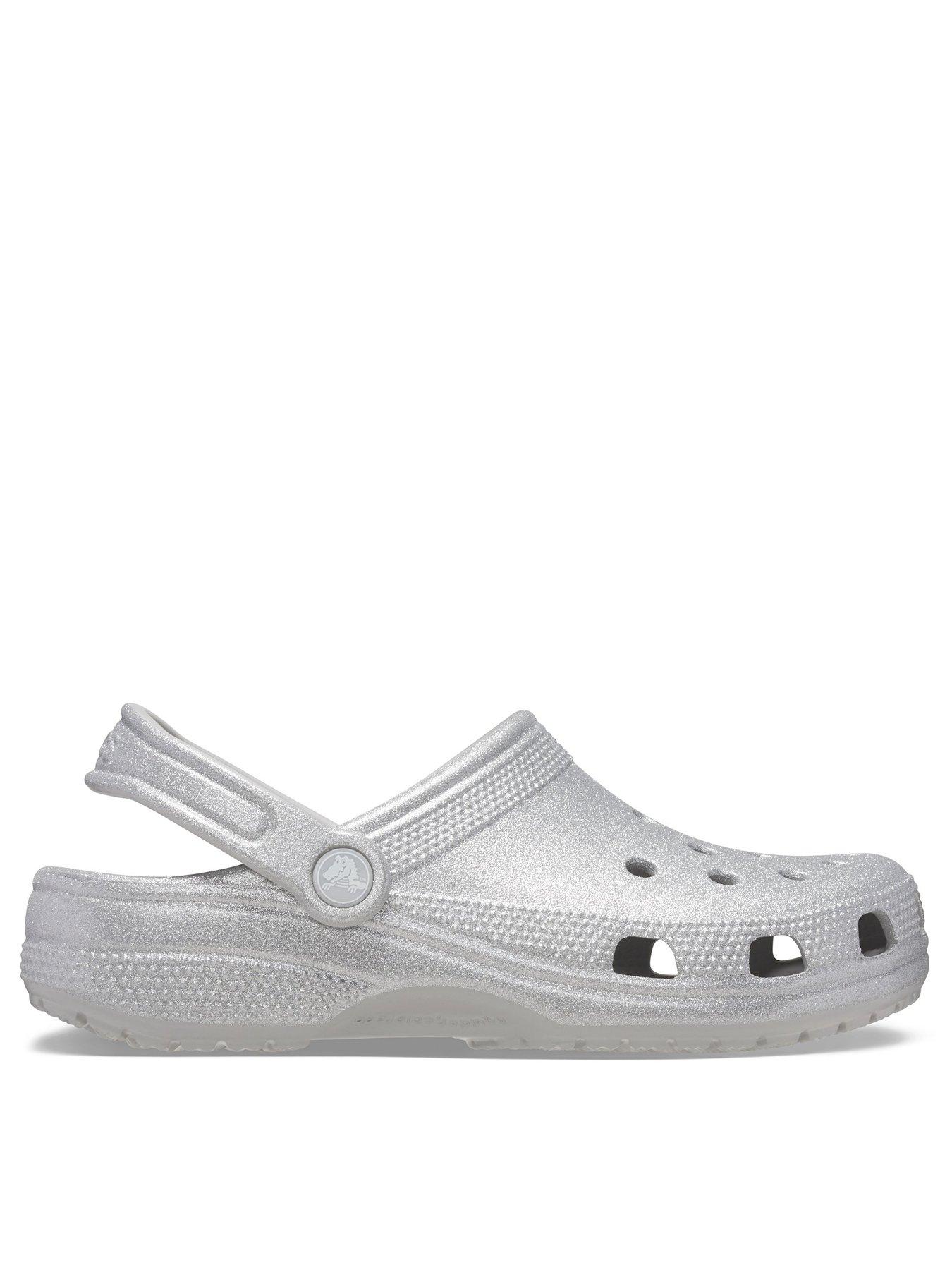 Crocs Classic Glitter Clog - Silver