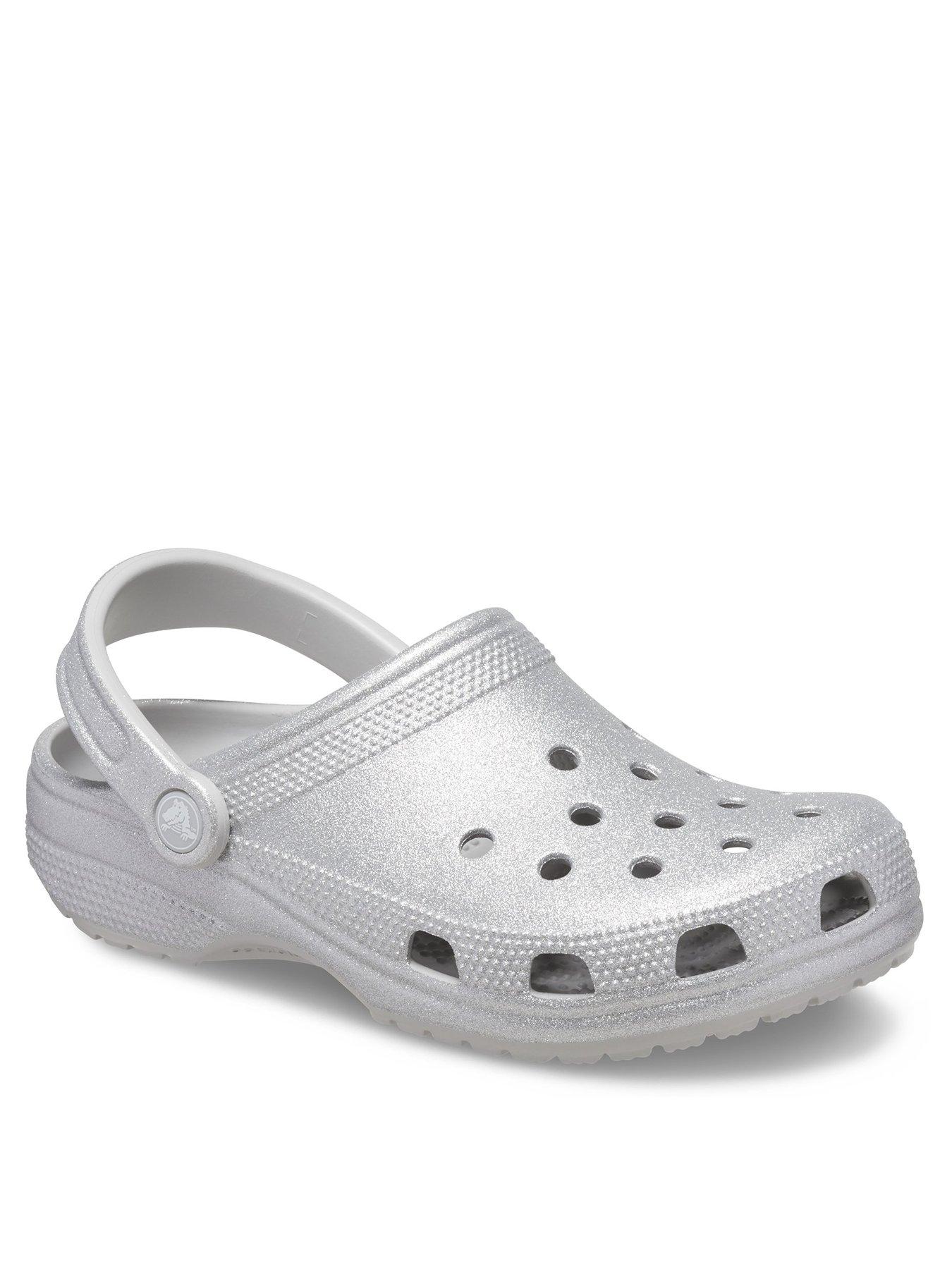  image of crocs-classic-glitter-clog-silver