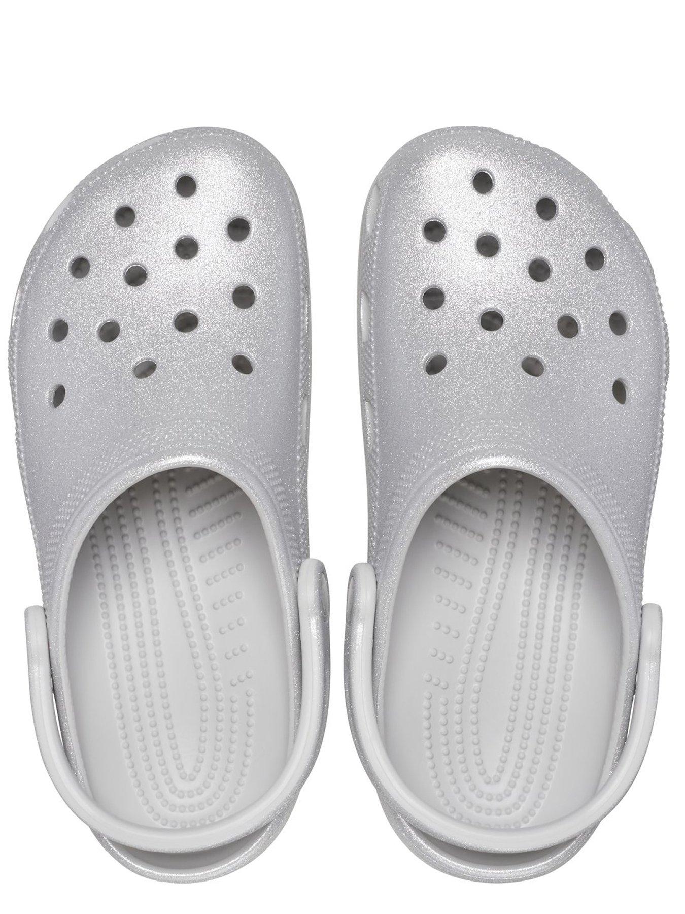  image of crocs-classic-glitter-clog-silver