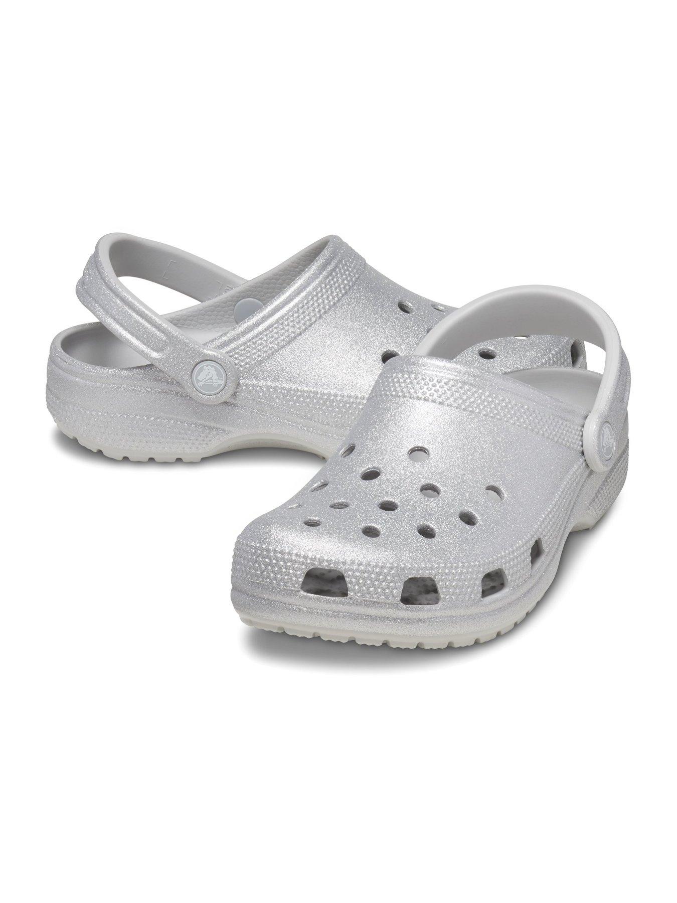  image of crocs-classic-glitter-clog-silver