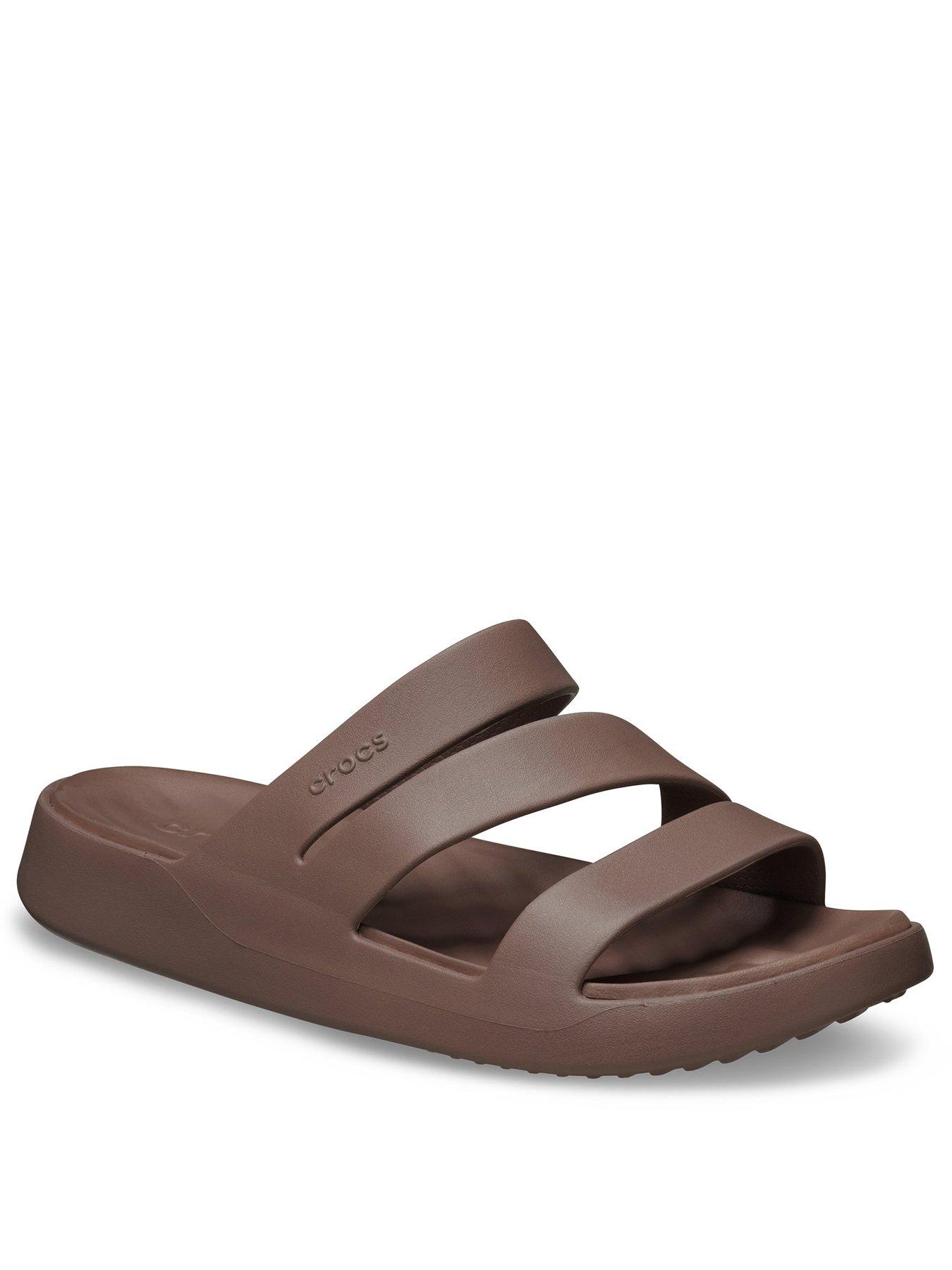  image of crocs-getaway-strappy-sandal-brown